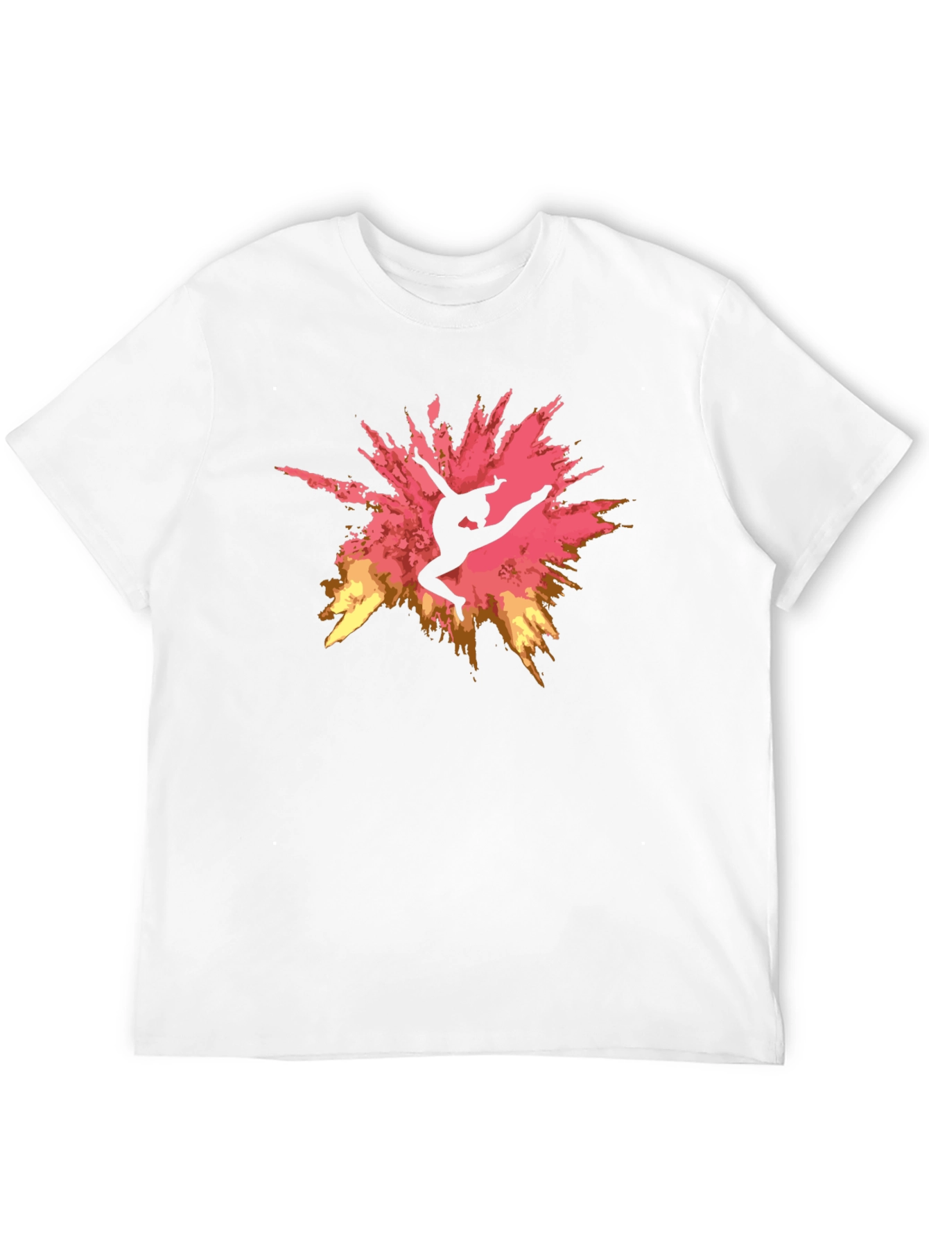 Gymnast Silhouette Graphic Black T-Shirt