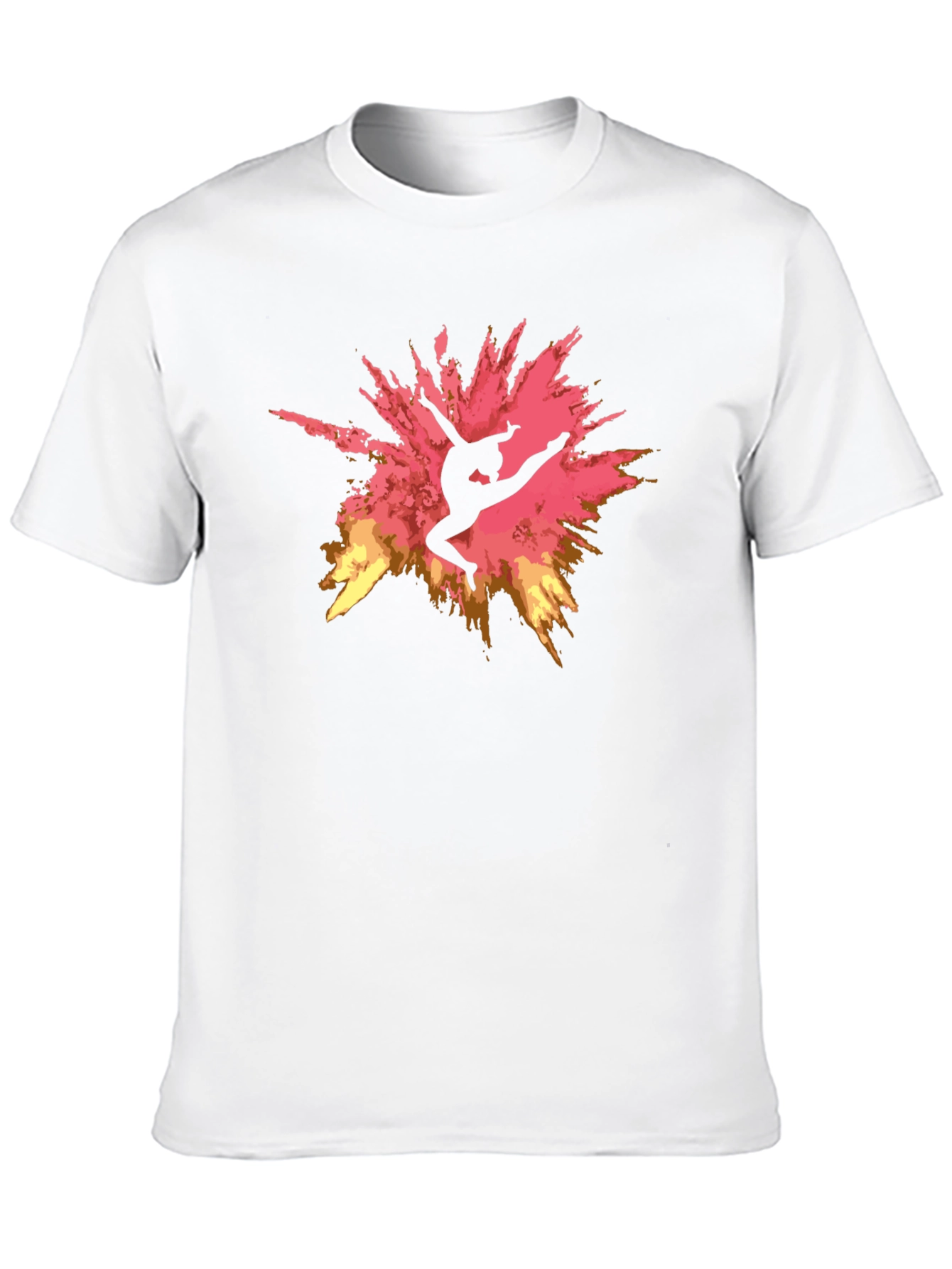 Gymnast Silhouette Graphic Black T-Shirt