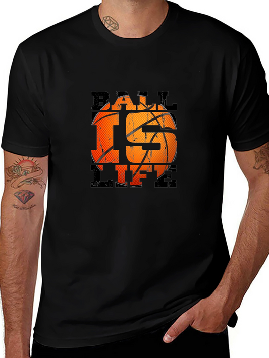 Ball is Life Black Graphic T-Shirt