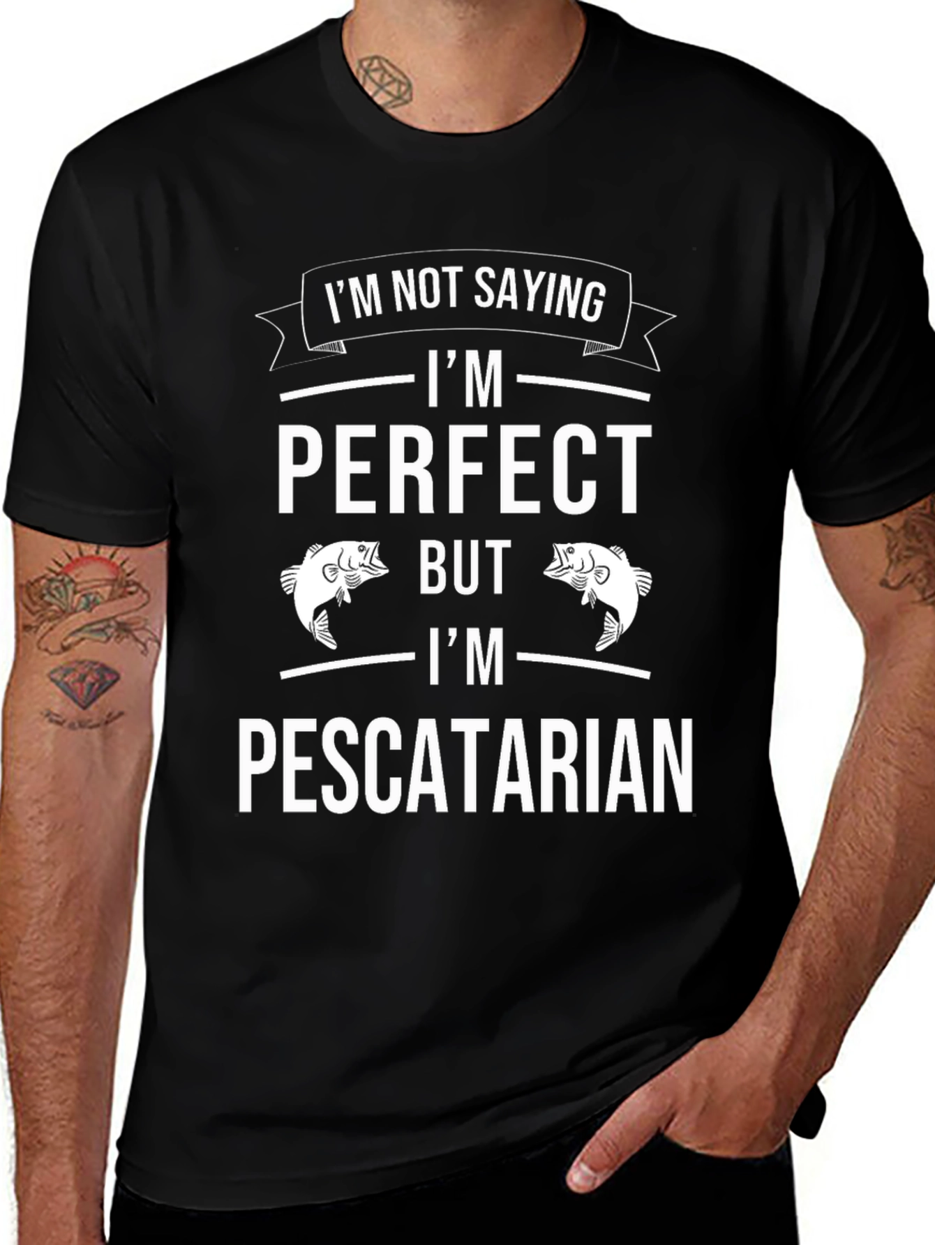 Funny Pescatarian T-Shirt - Perfect Fish Lover Tee
