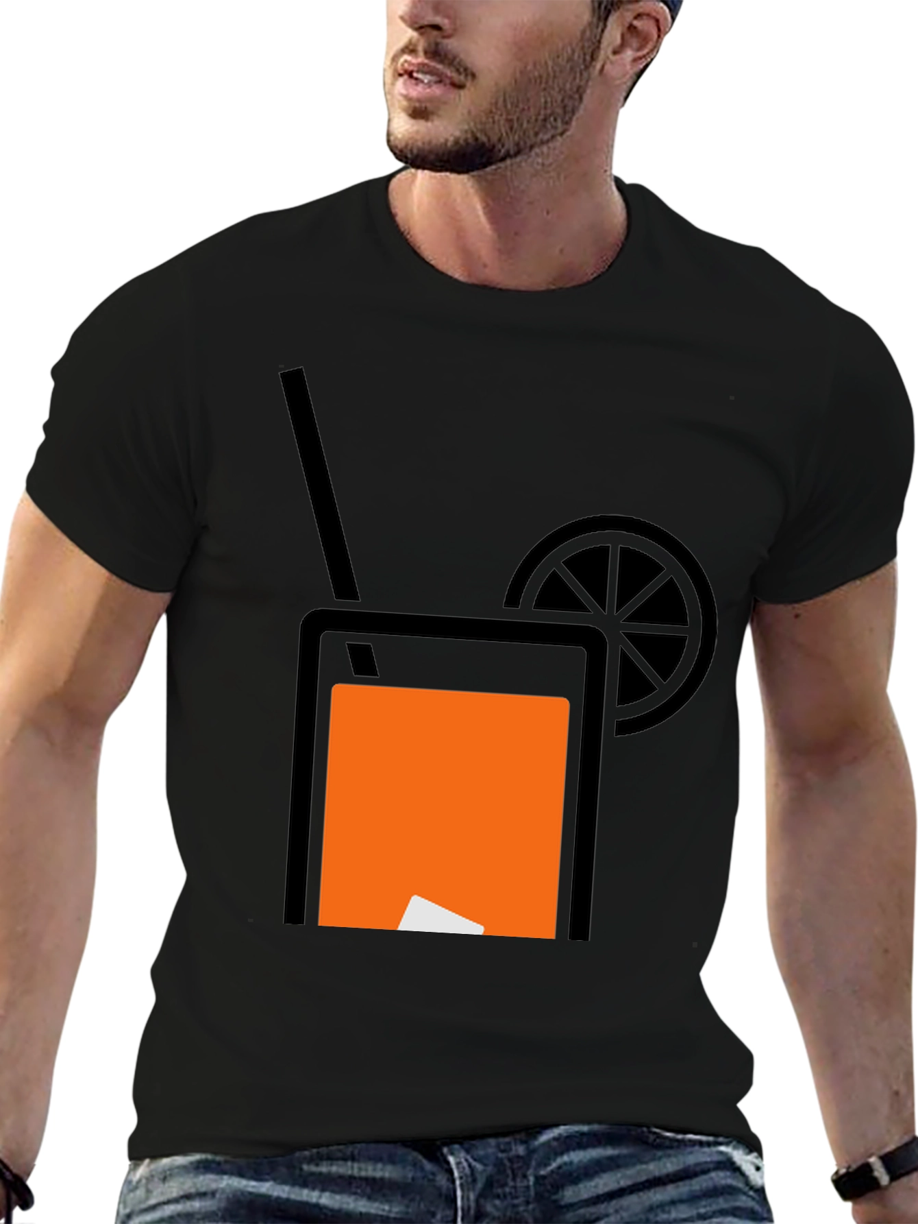 Cocktail Graphic Tee - Black Unisex T-Shirt
