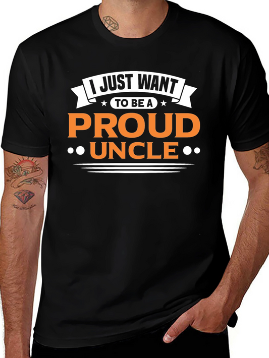 Proud Uncle Graphic T-Shirt - Black