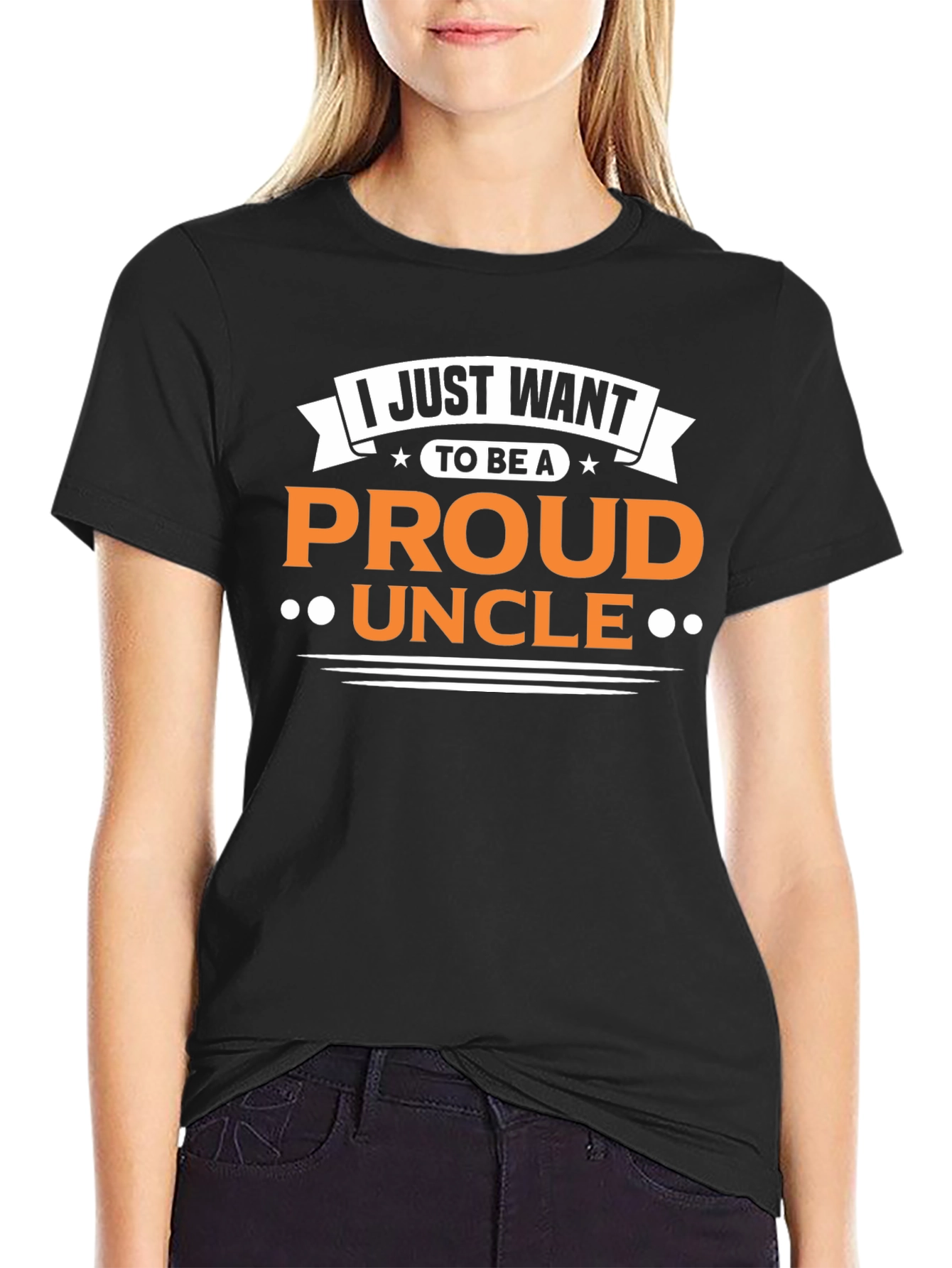 Proud Uncle Graphic T-Shirt - Black