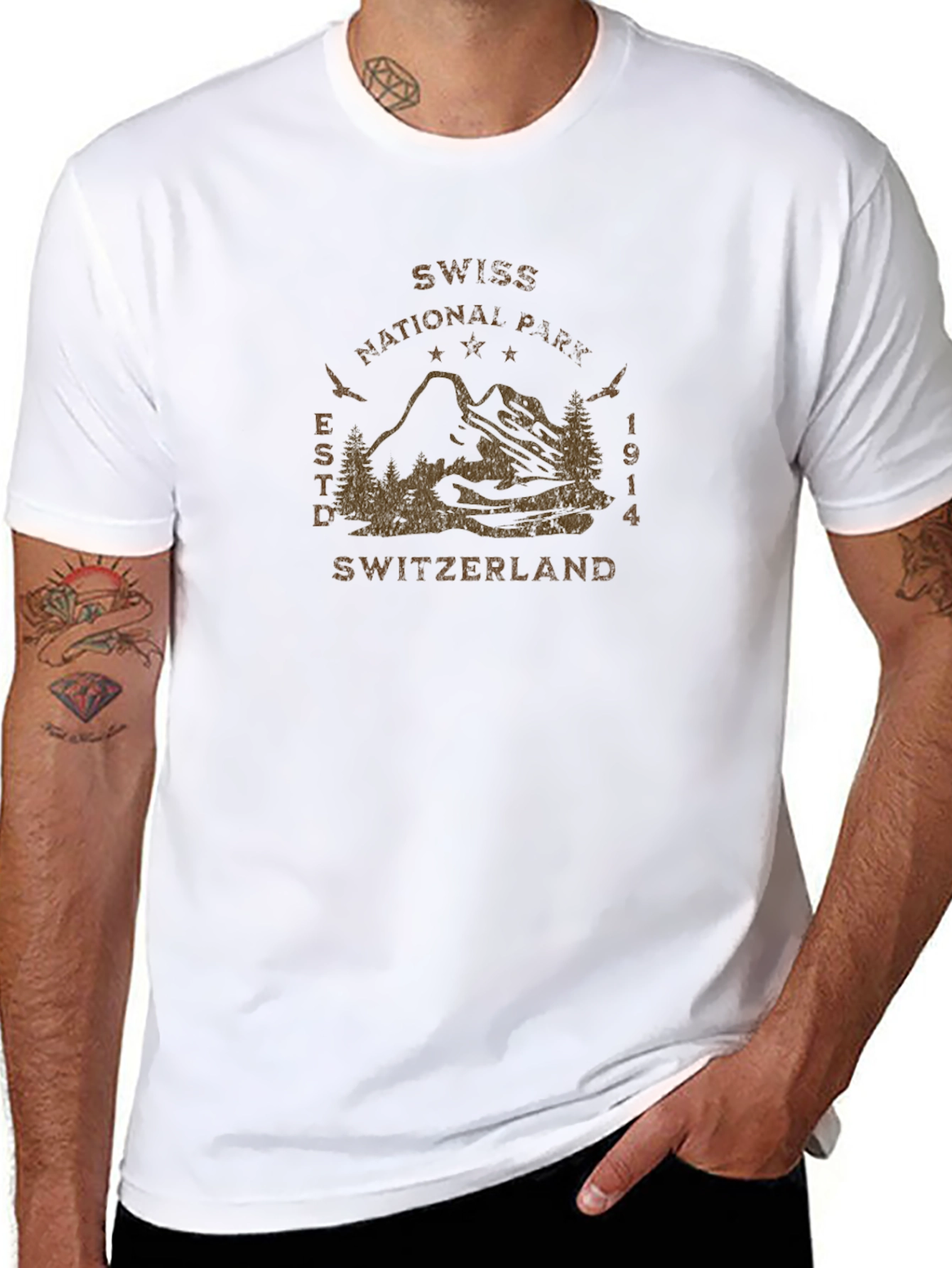 Swiss National Park T-Shirt: Mountain Graphic Tee