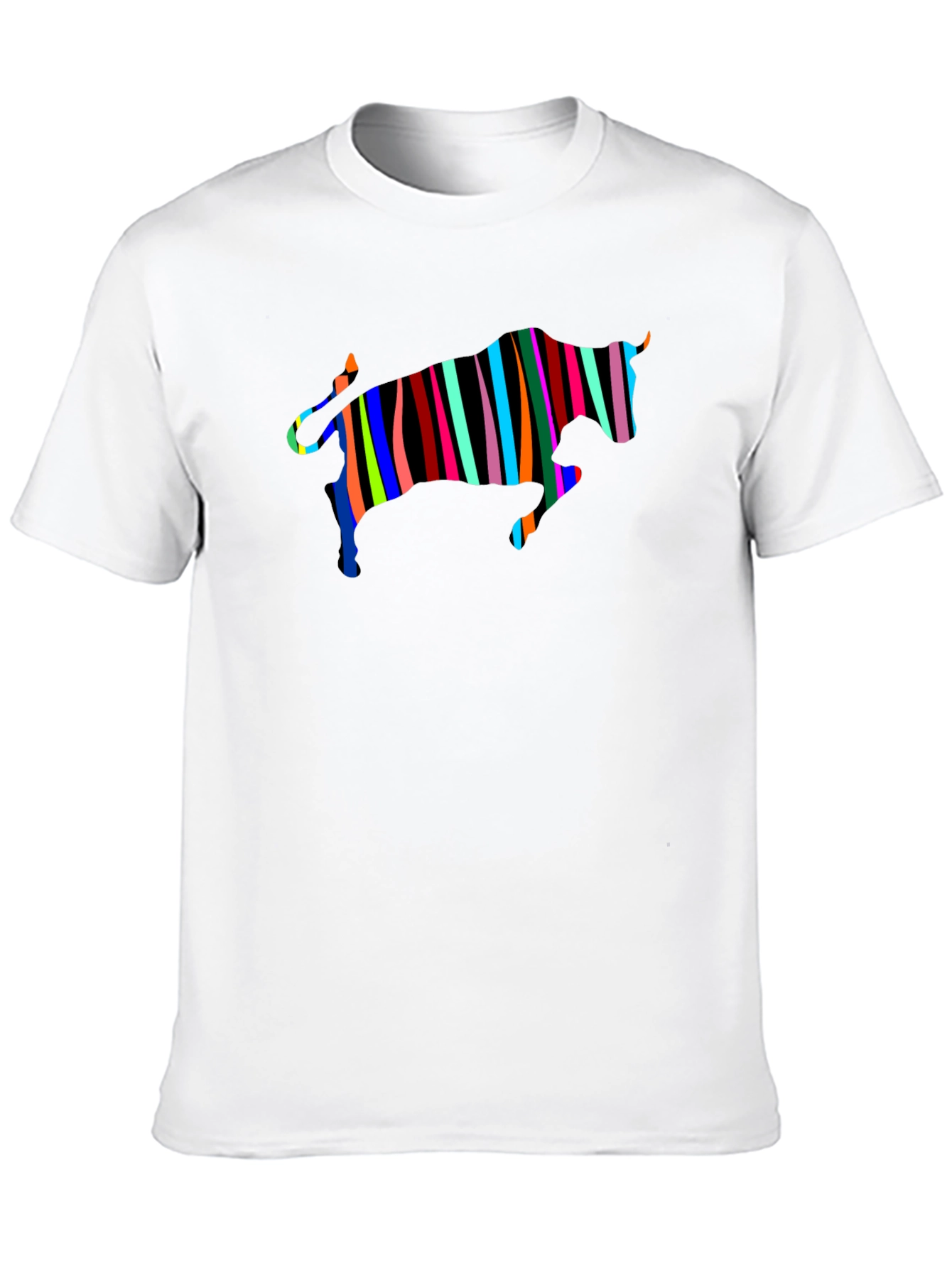 Striped Bull Graphic Black Tee