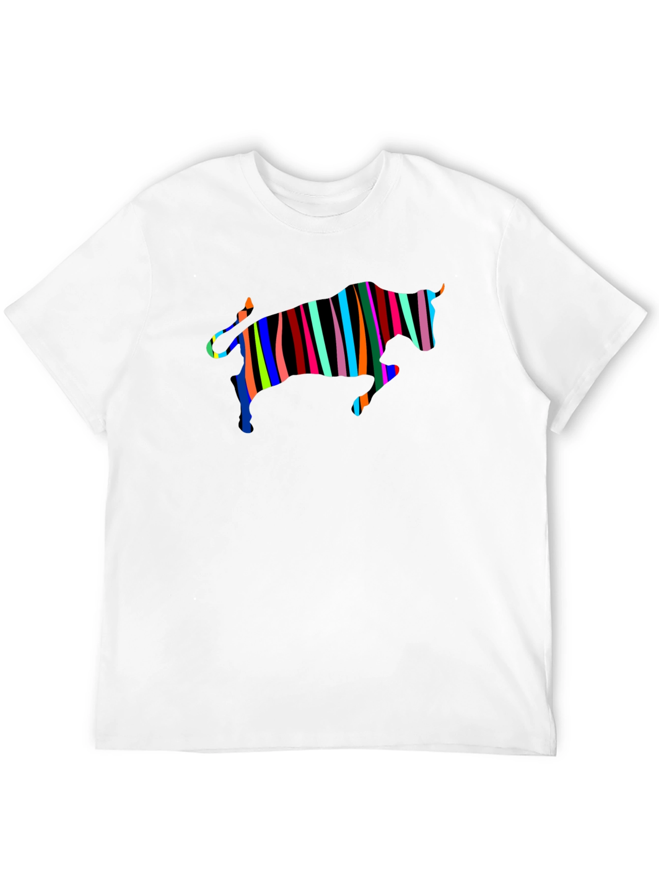 Striped Bull Graphic Black Tee