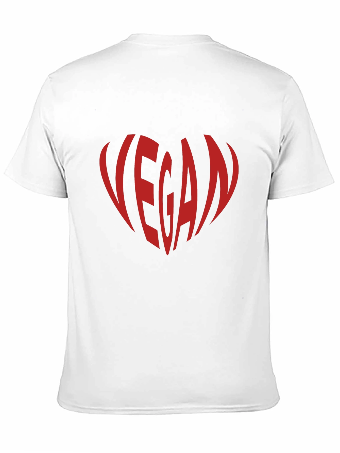 Vegan Heart Graphic Tee - Black Cotton T-Shirt
