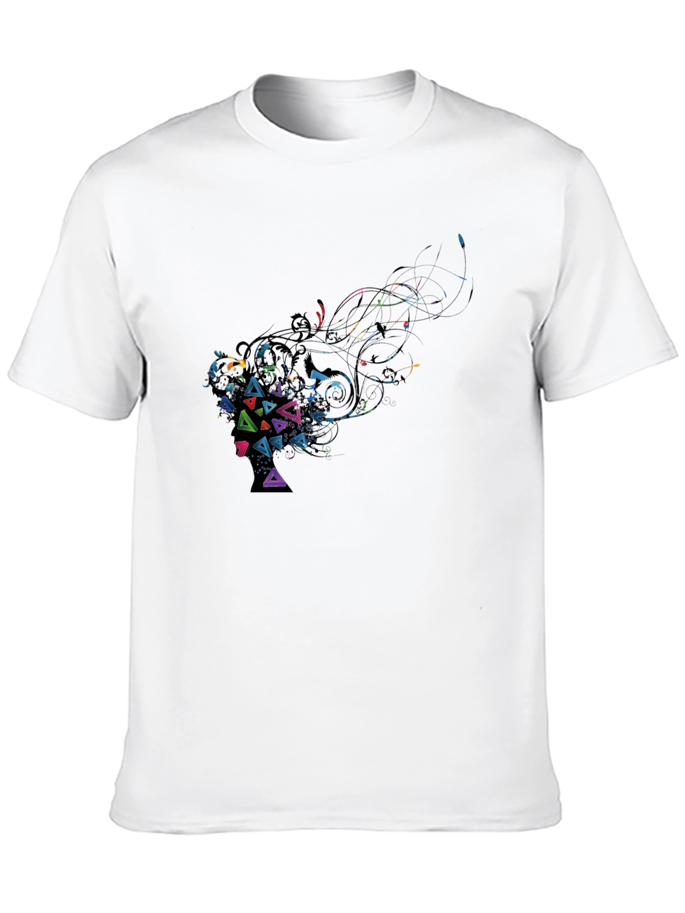 Abstract Geometric Art Black T-Shirt