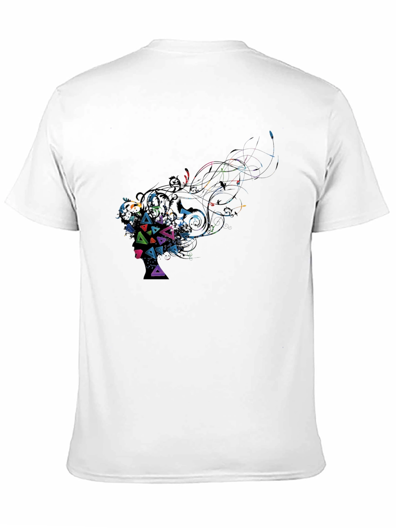 Abstract Geometric Art Black T-Shirt