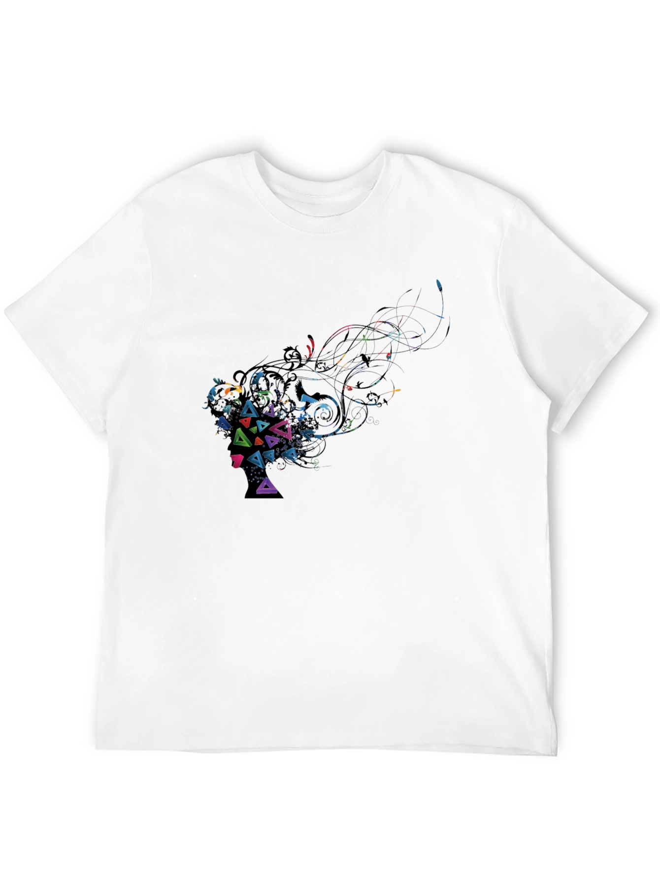 Abstract Geometric Art Black T-Shirt