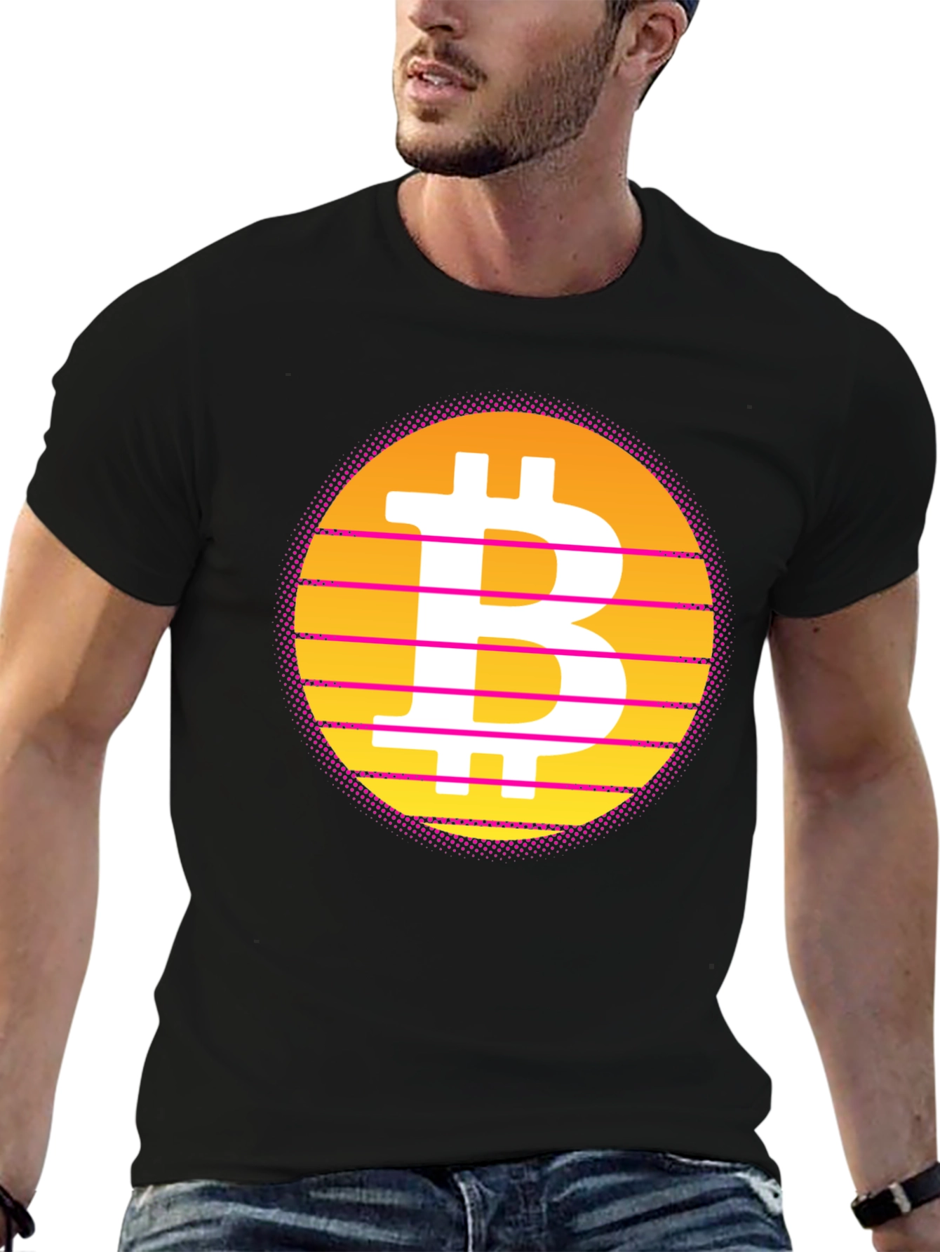 Retro Bitcoin T-Shirt - Black Crypto Tee
