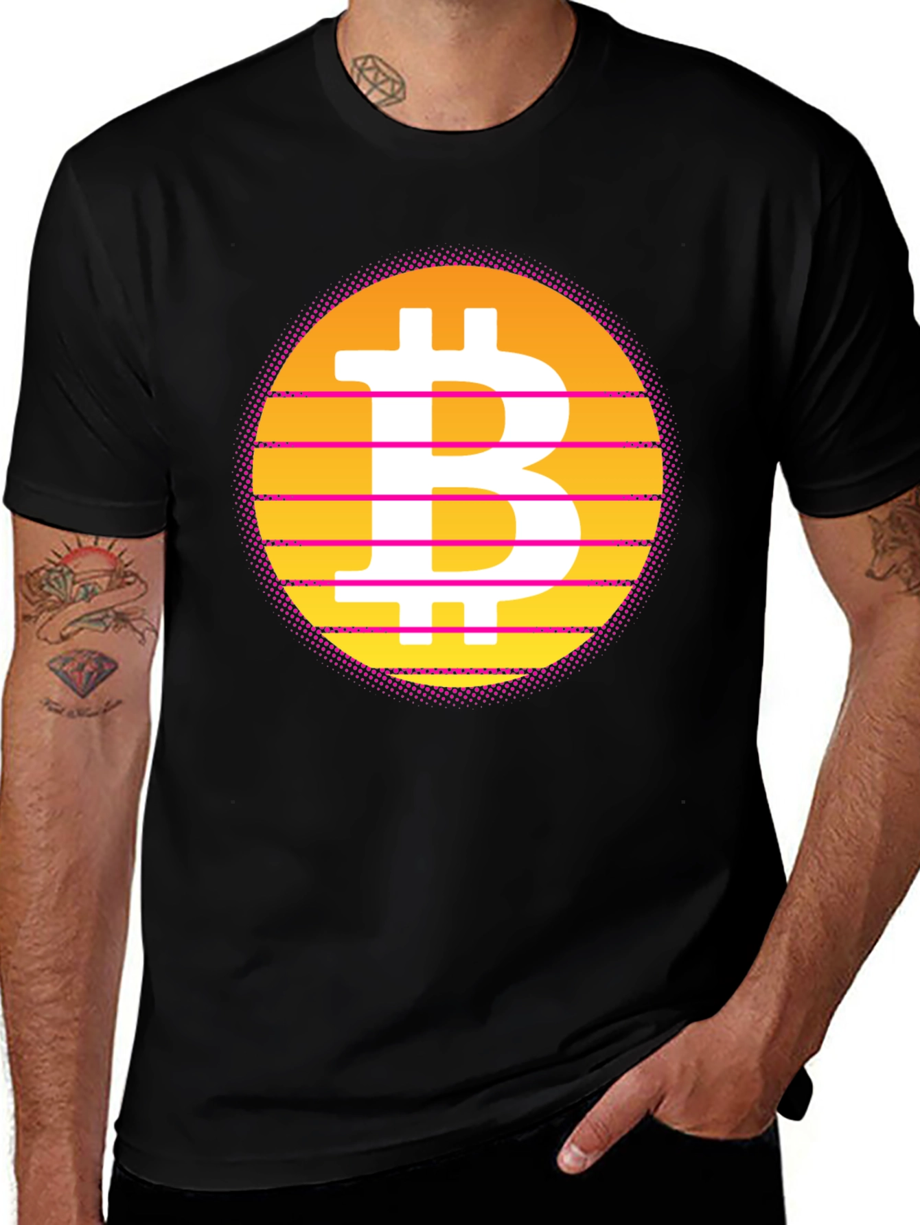 Retro Bitcoin T-Shirt - Black Crypto Tee