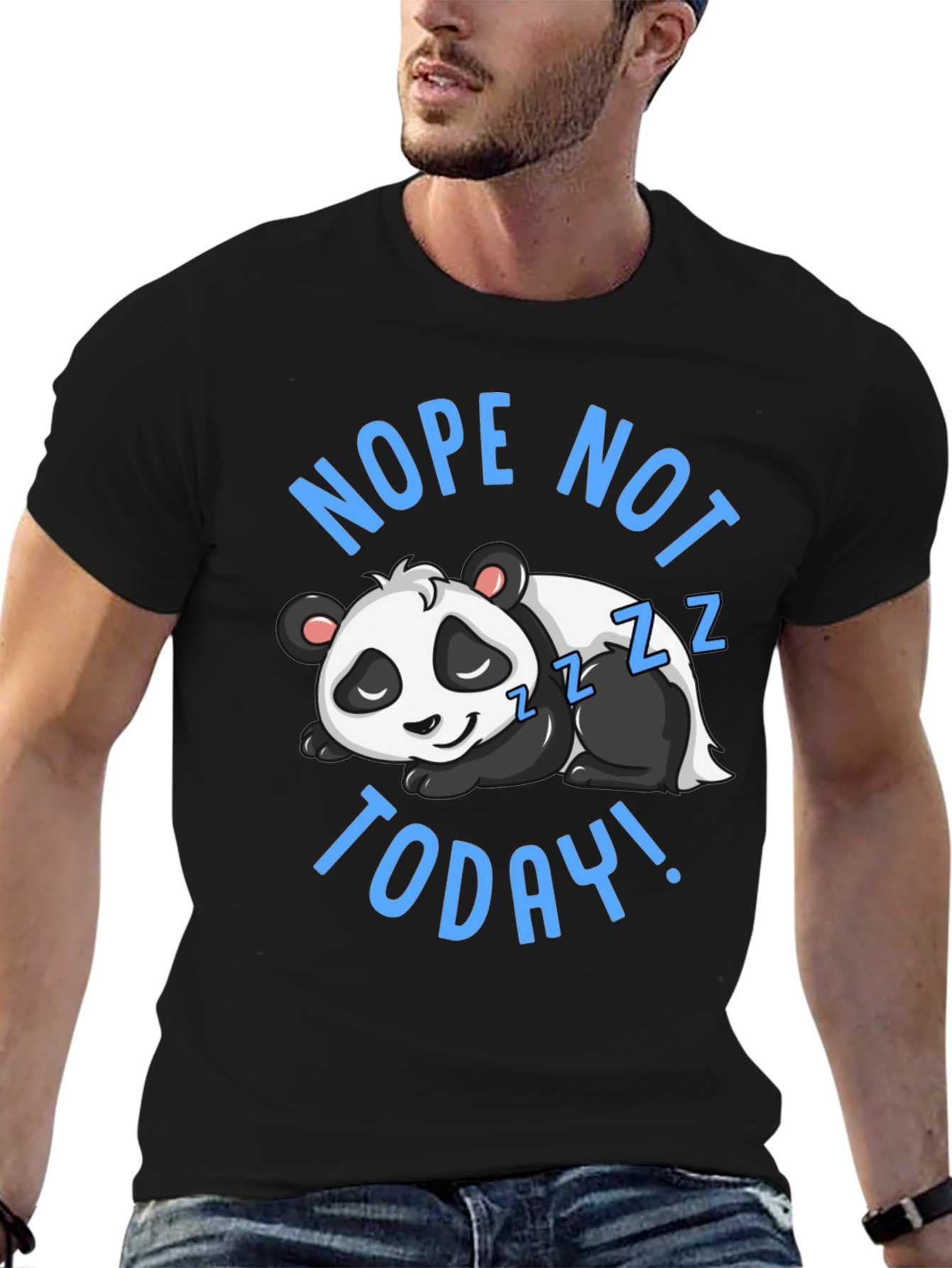 Nope Not Today Panda Graphic T-Shirt