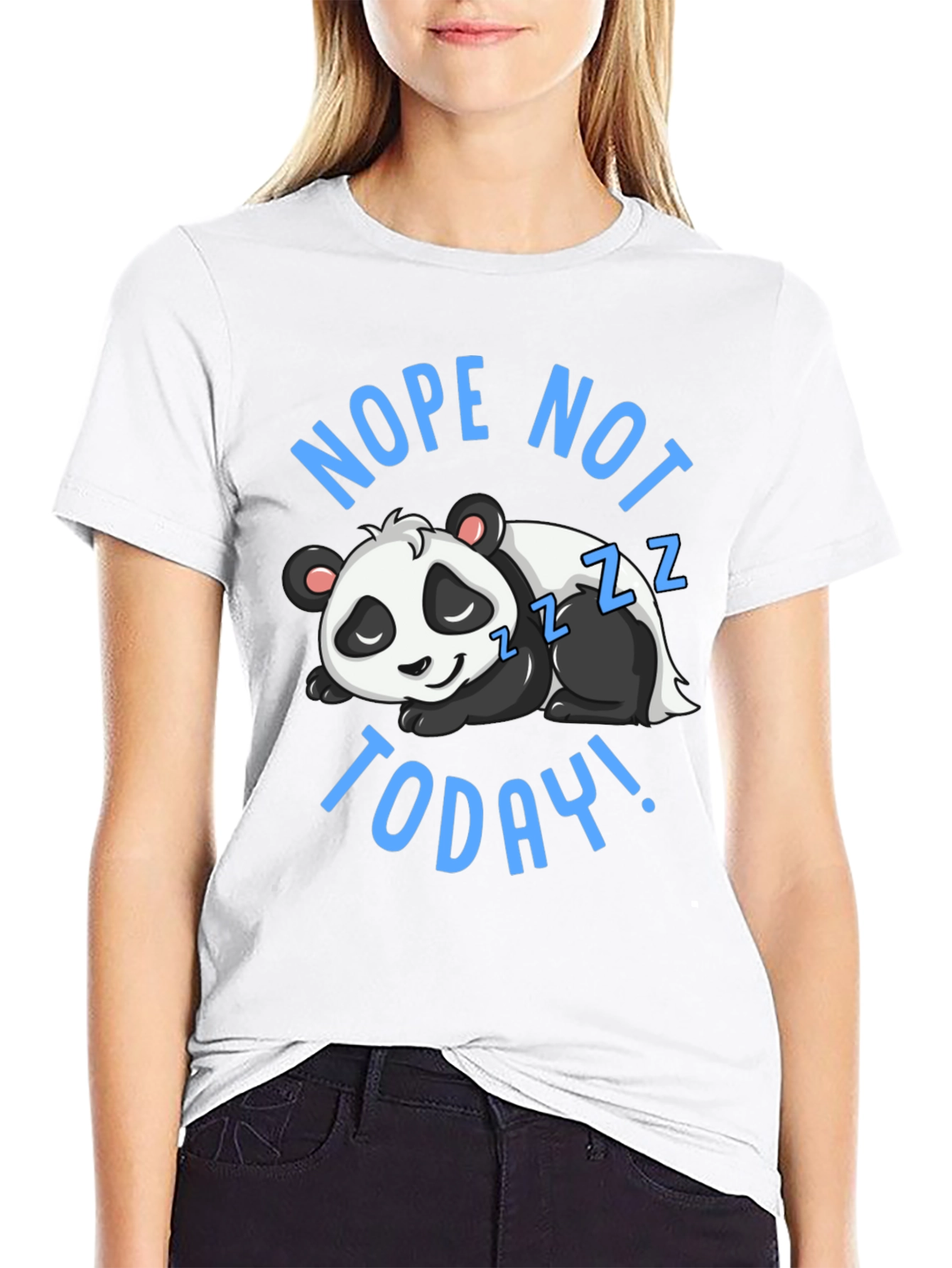 Nope Not Today Panda Graphic T-Shirt