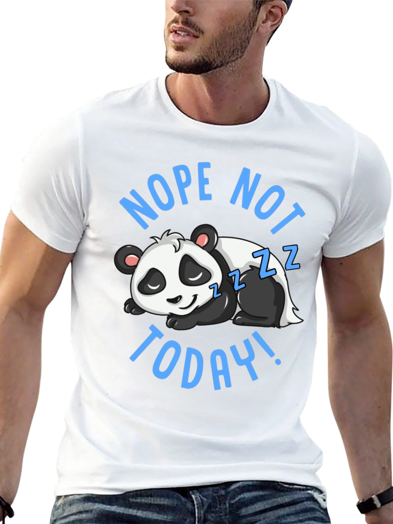 Nope Not Today Panda Graphic T-Shirt