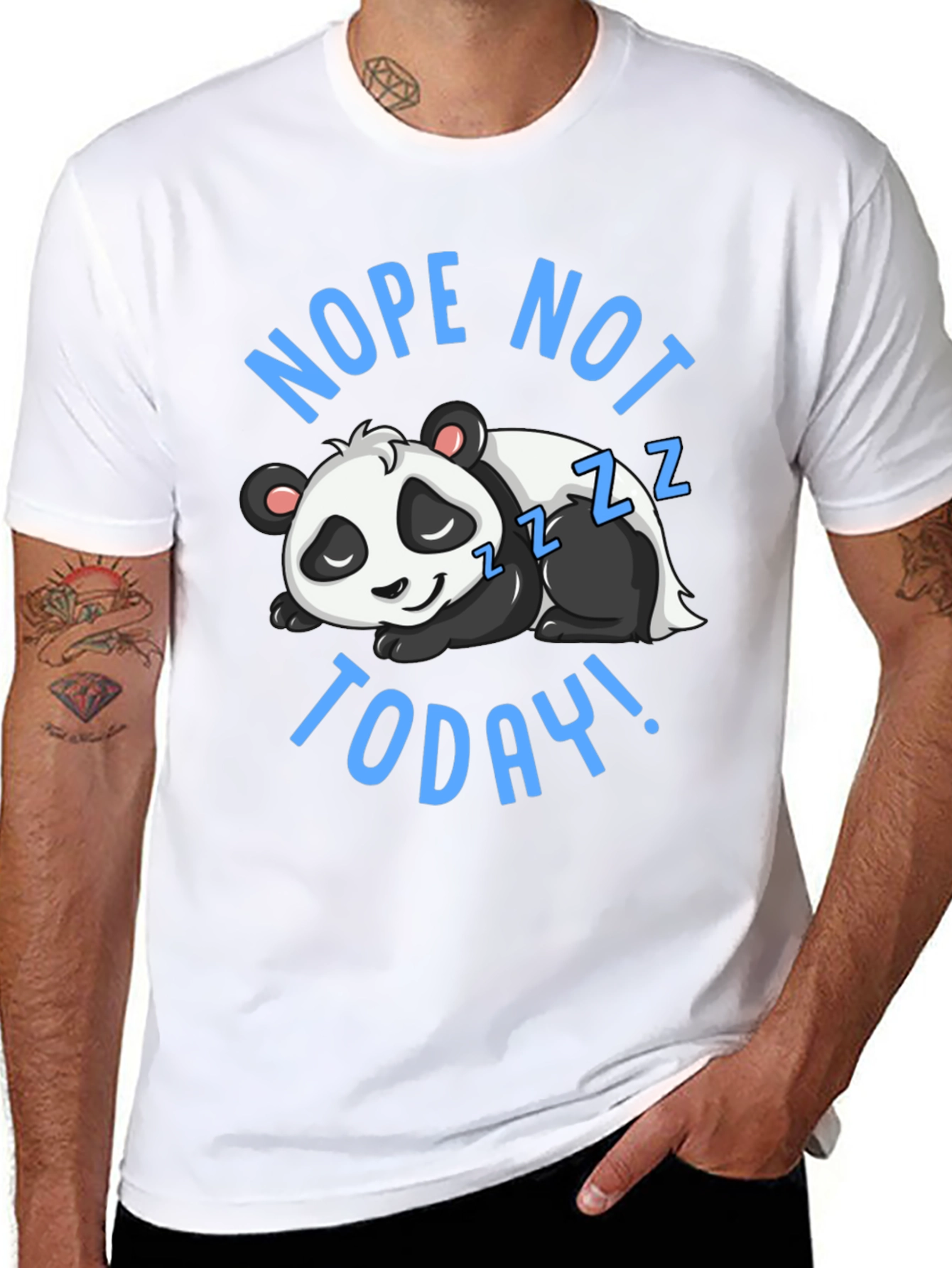 Nope Not Today Panda Graphic T-Shirt