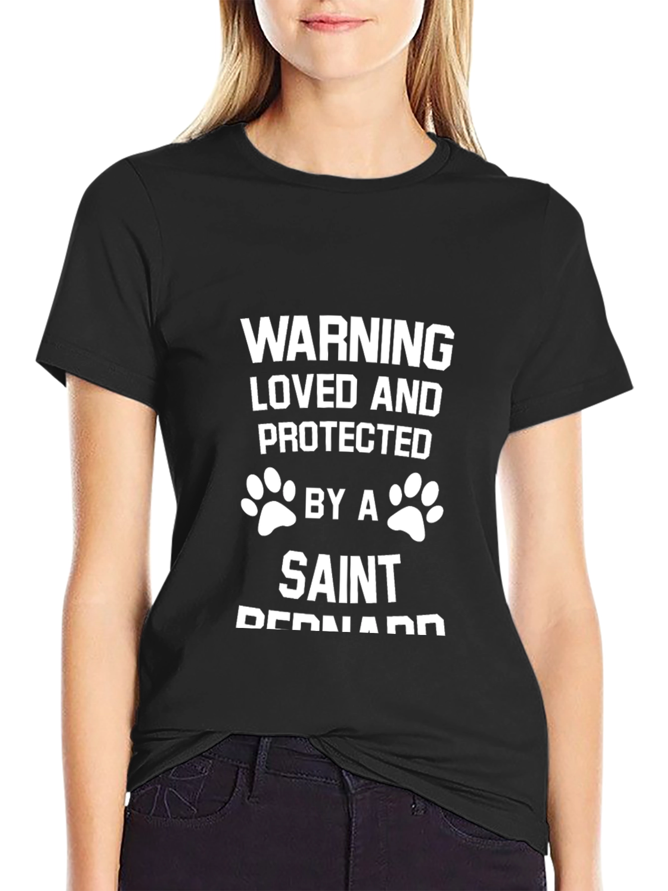 Warning Saint Bernard Protected T-Shirt