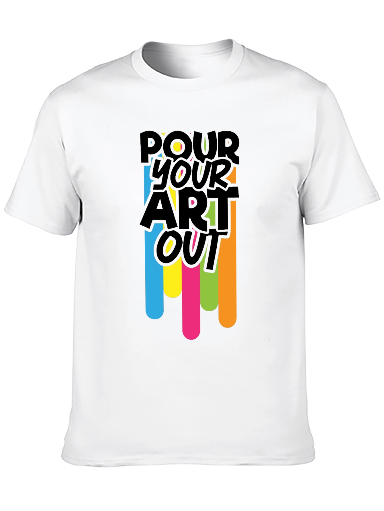 Pour Your Art Out - Black Graphic T-Shirt