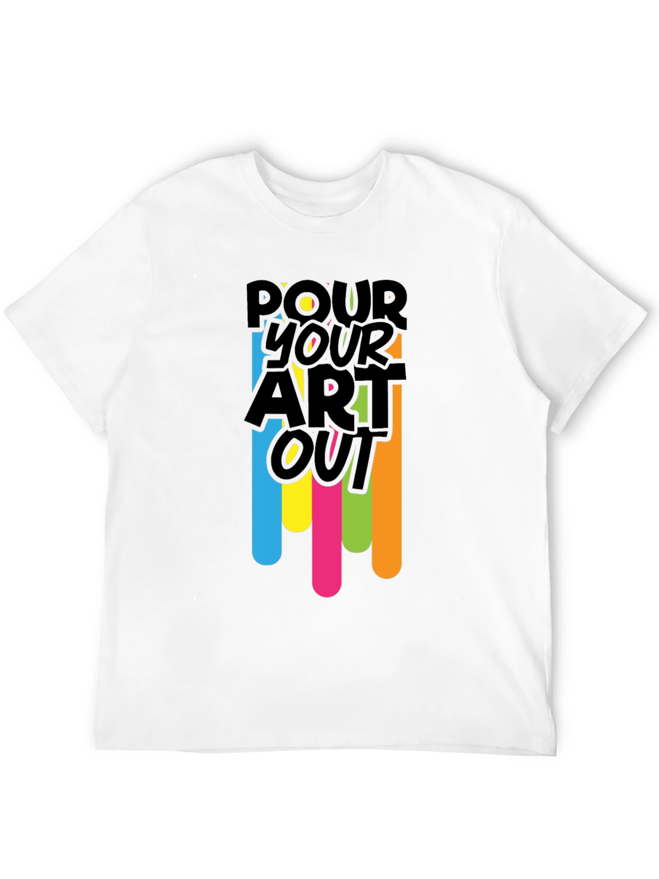 Pour Your Art Out - Black Graphic T-Shirt
