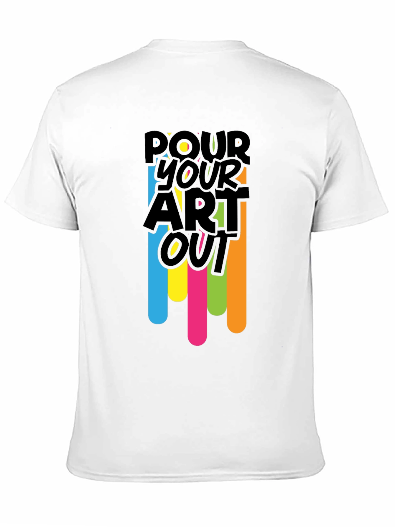 Pour Your Art Out - Black Graphic T-Shirt