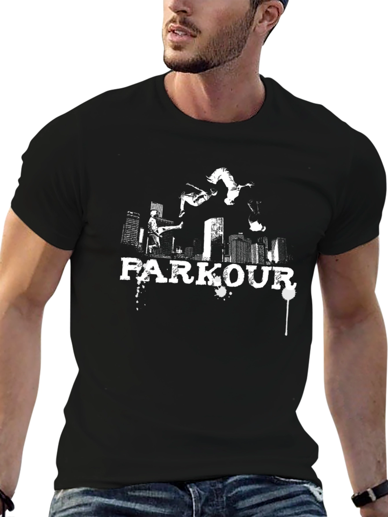 Parkour Graphic Tee - Urban Acrobatics Black T-Shirt
