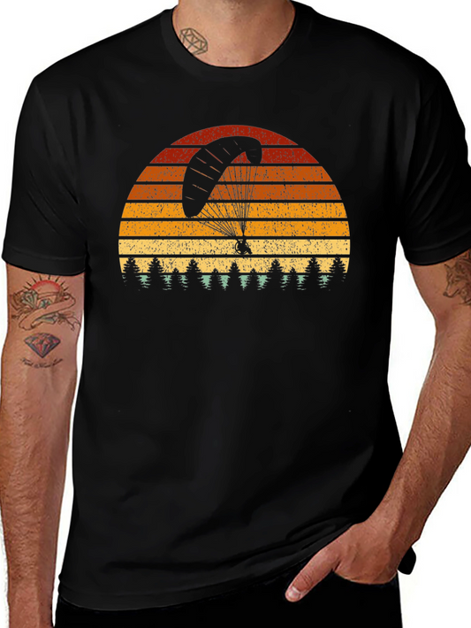 Paragliding Sunset Graphic Tee - Adventure Ready!
