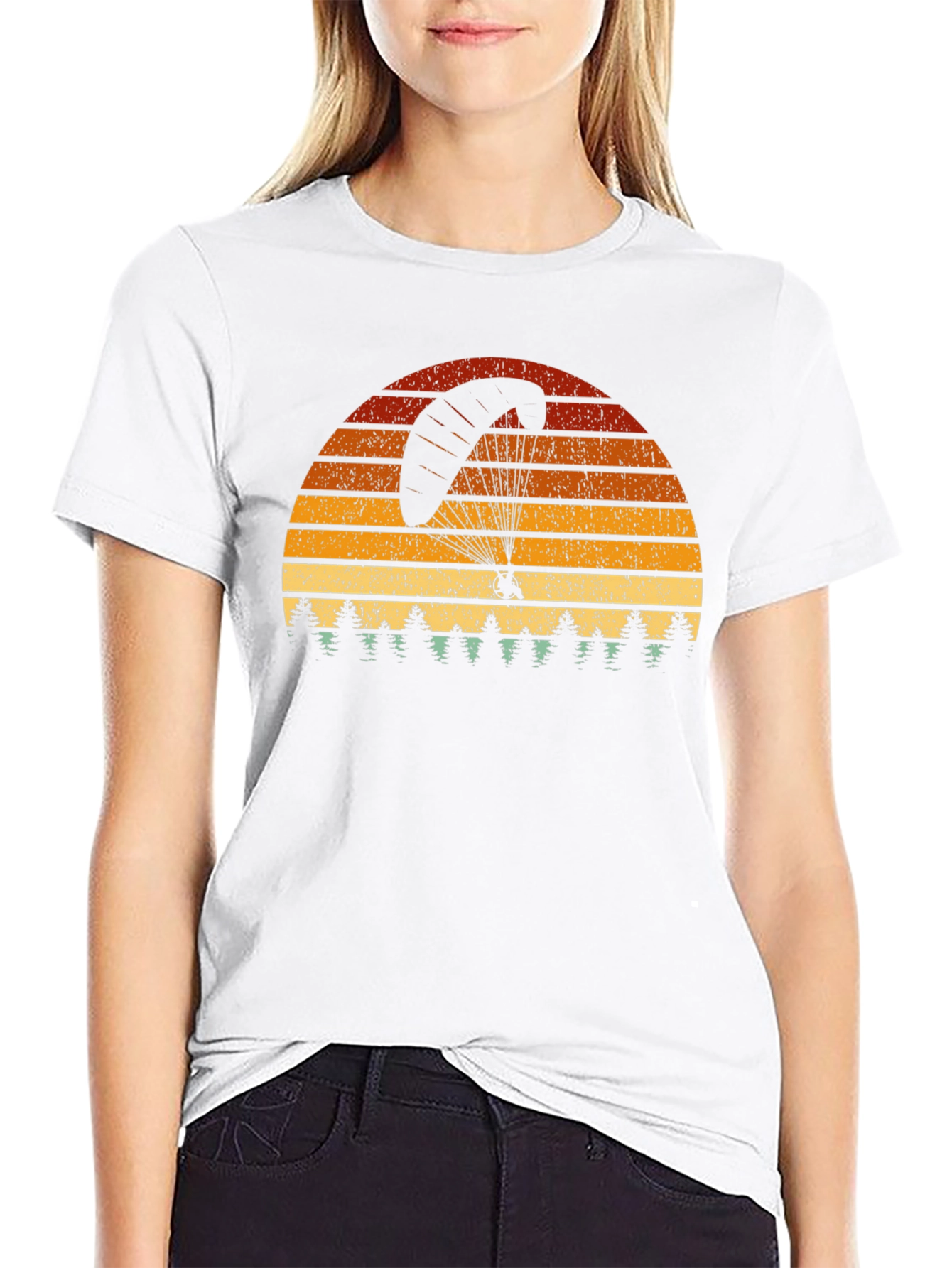 Paragliding Sunset Graphic Tee - Adventure Ready!