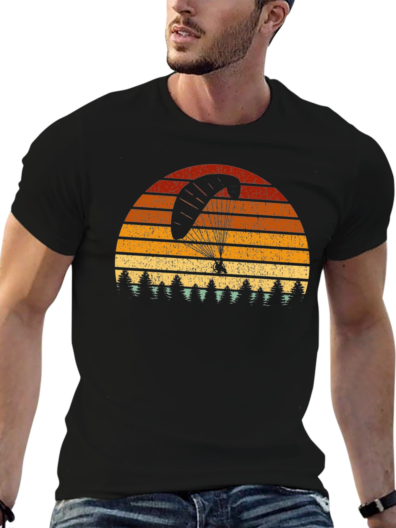 Paragliding Sunset Graphic Tee - Adventure Ready!