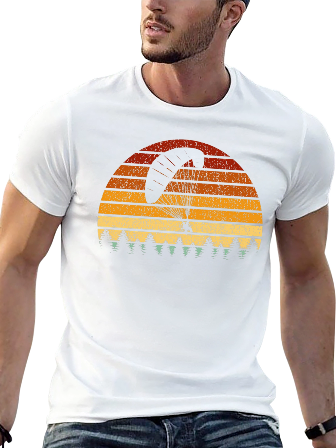 Paragliding Sunset Graphic Tee - Adventure Ready!