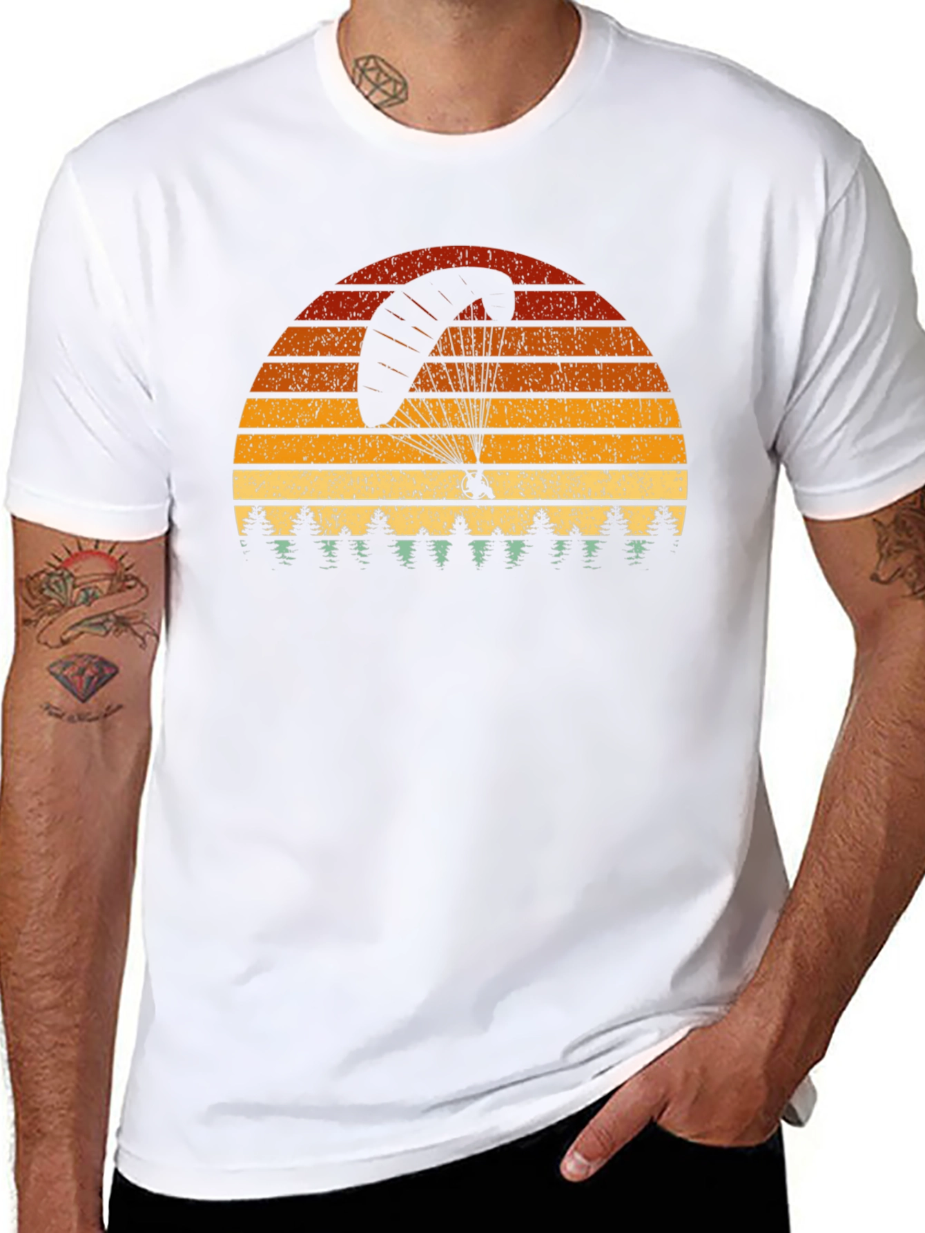 Paragliding Sunset Graphic Tee - Adventure Ready!