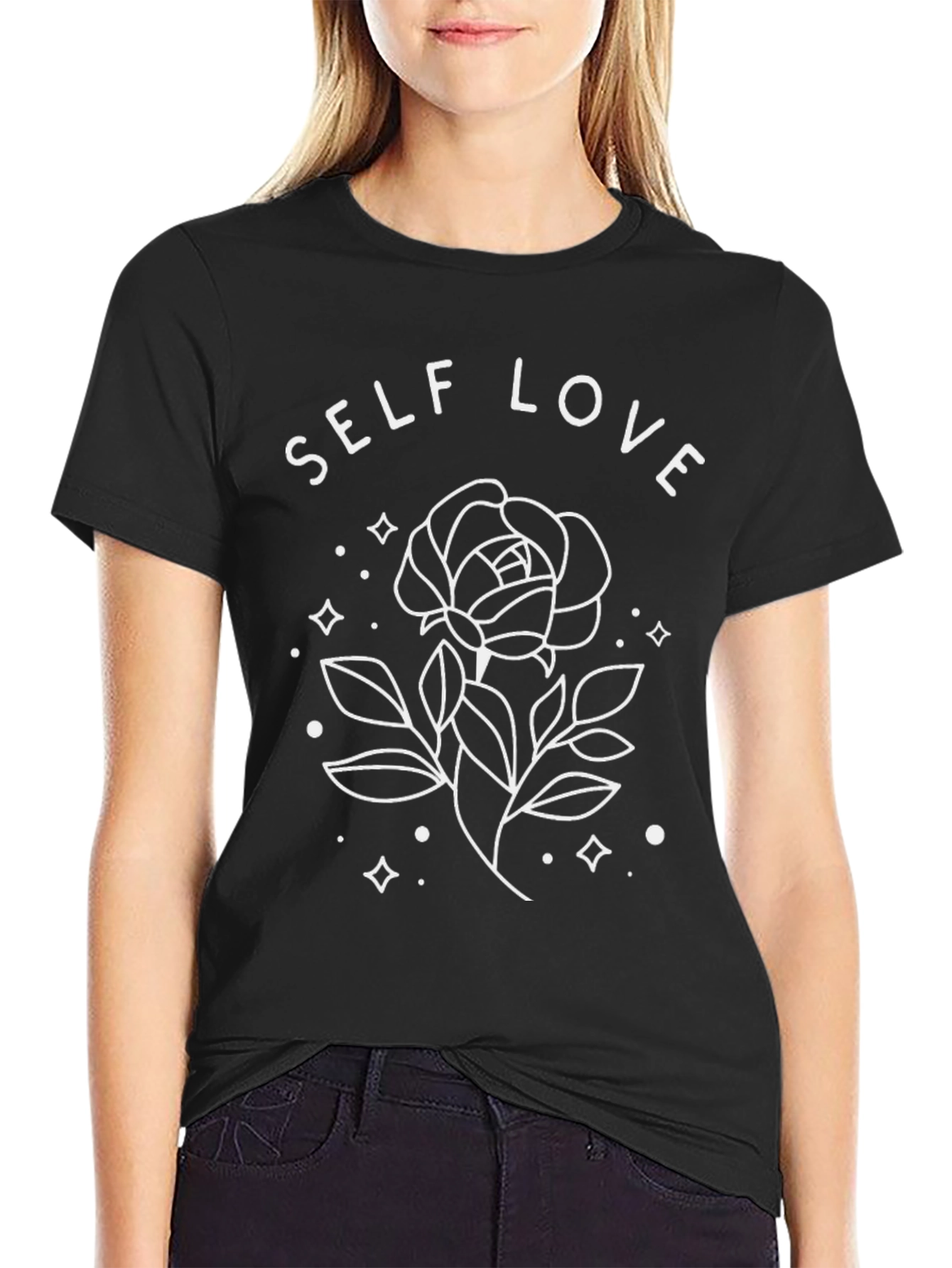 Self Love Rose Graphic Tee - Stylish Comfort