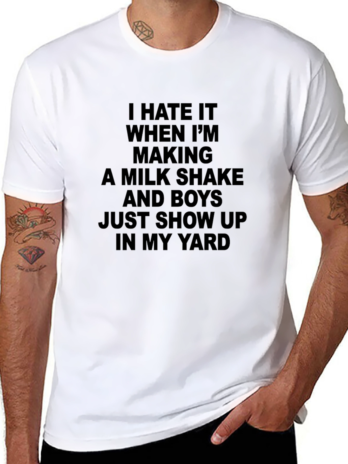 I Hate Milkshakes Funny Novelty T-Shirt