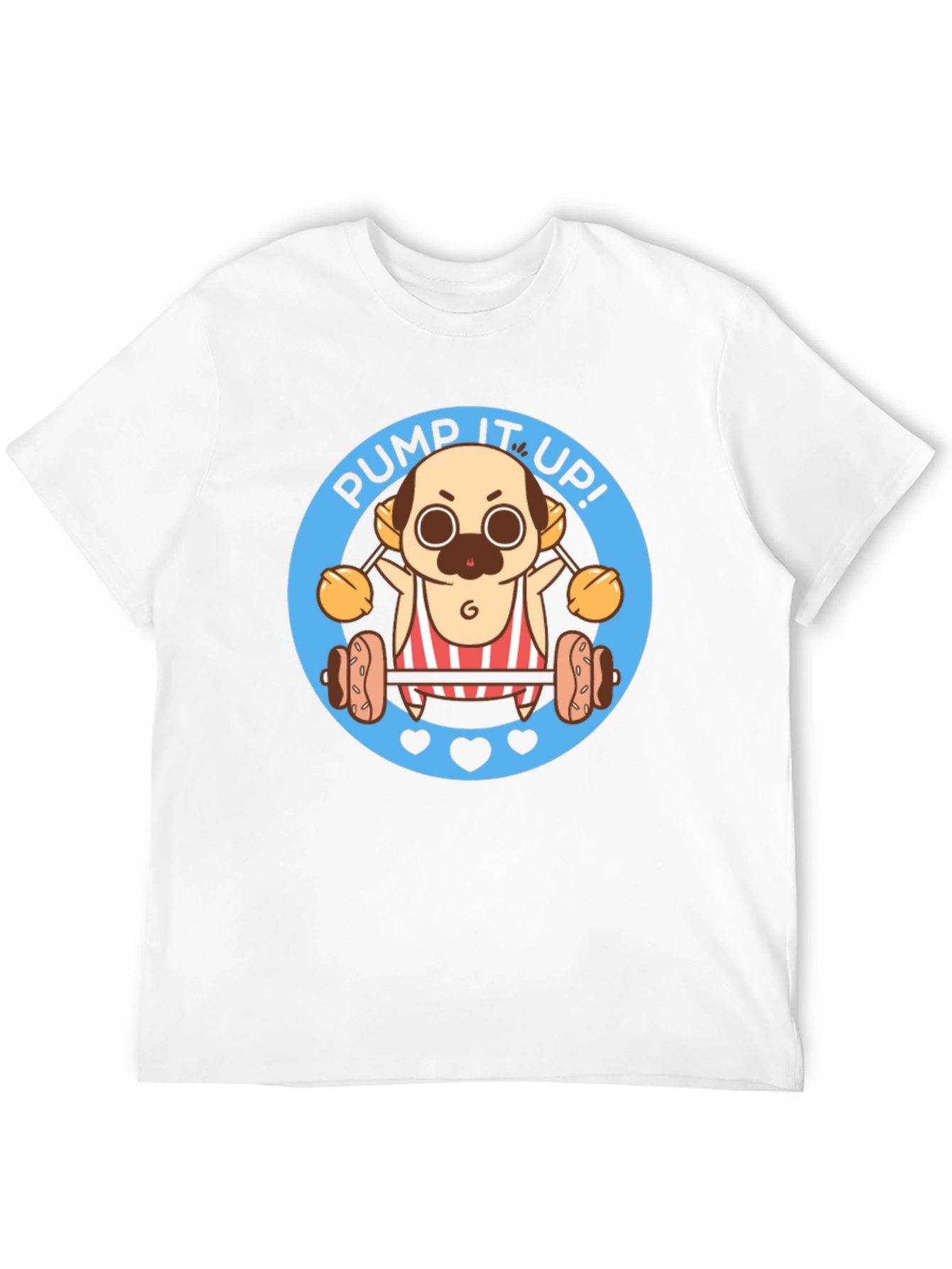 Pug Pump It Up! Black T-Shirt