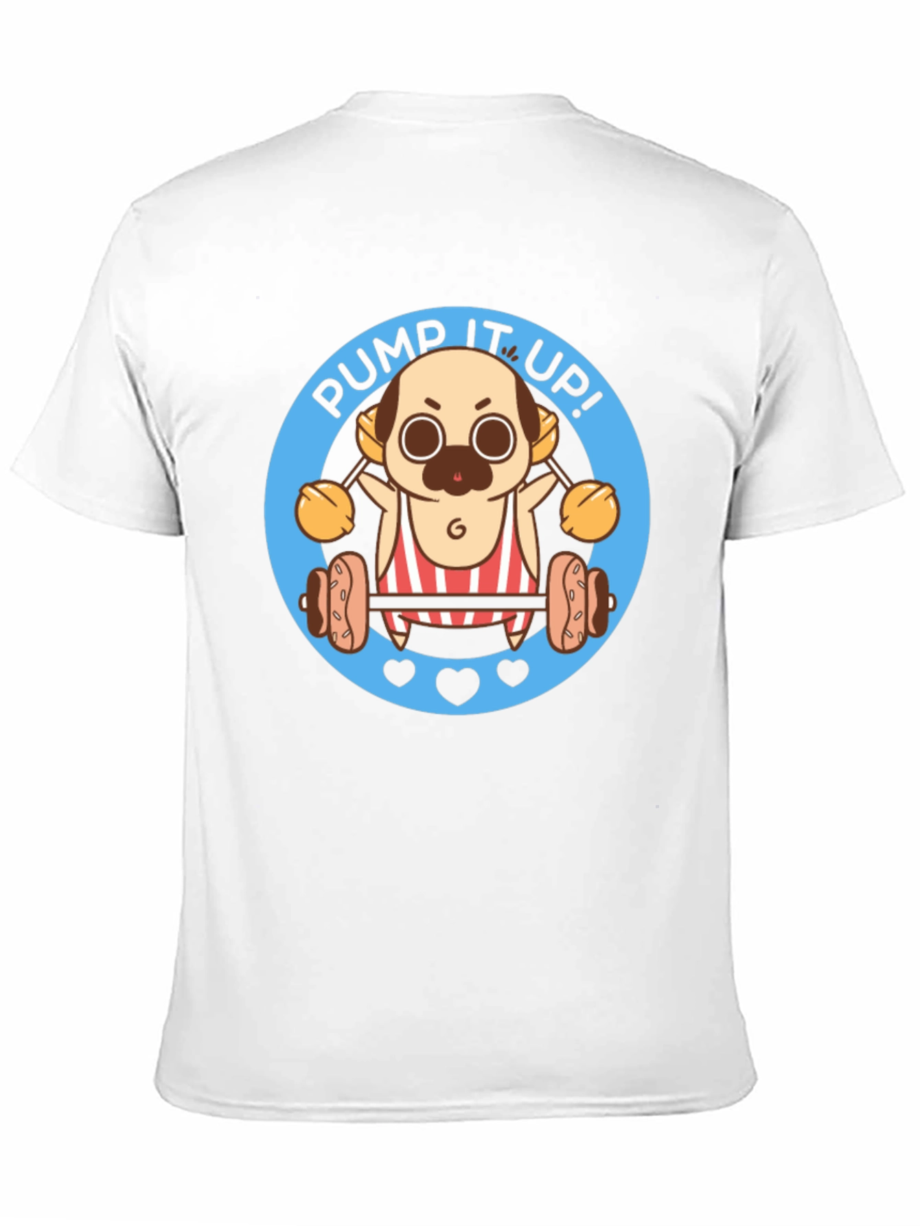 Pug Pump It Up! Black T-Shirt