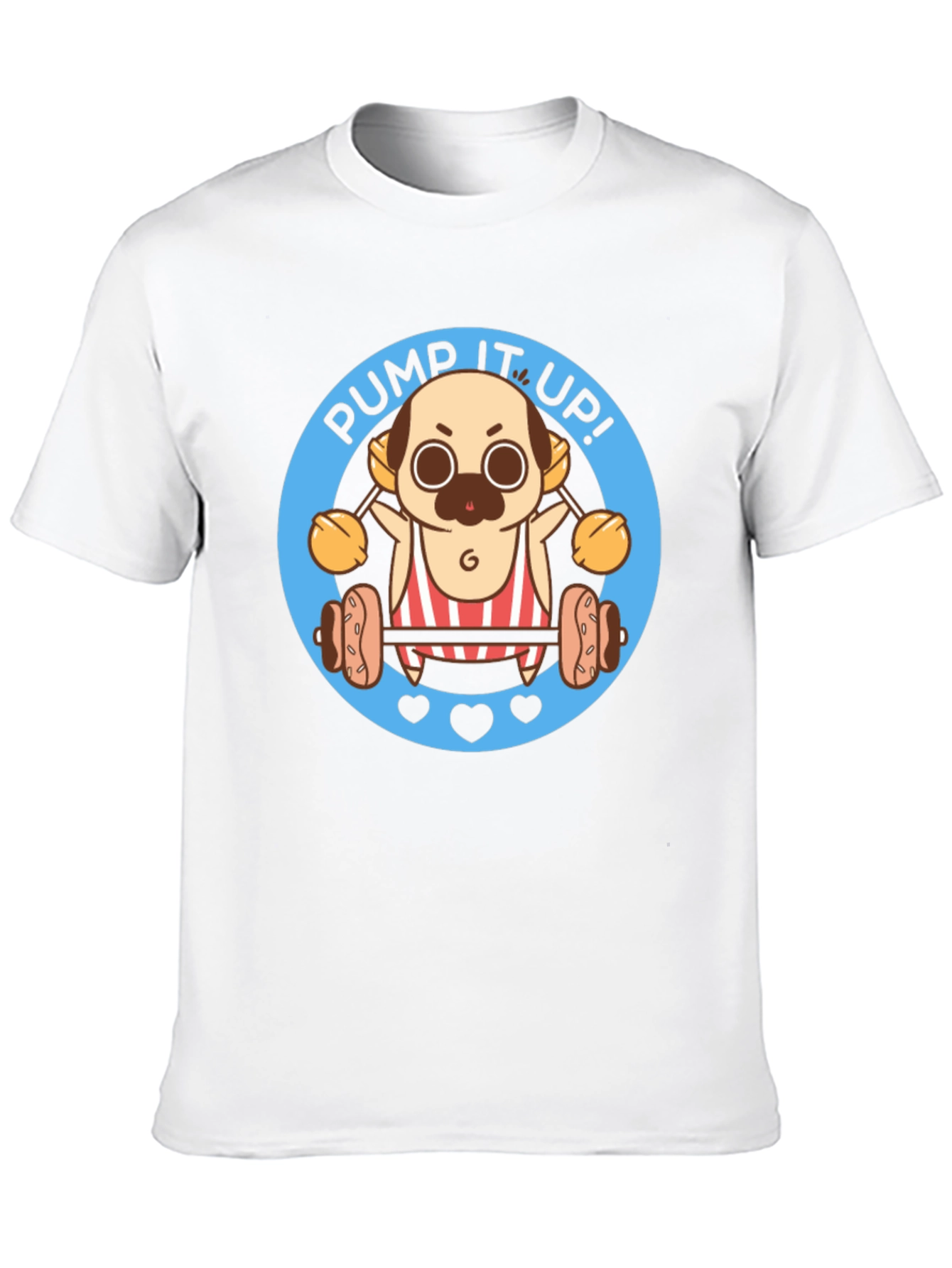 Pug Pump It Up! Black T-Shirt