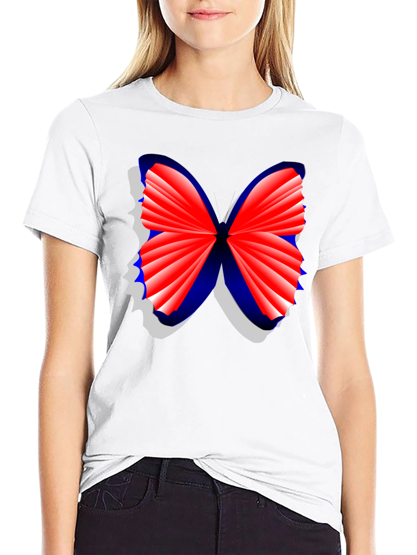 Butterfly Graphic Tee - Stylish Mens Black T-Shirt