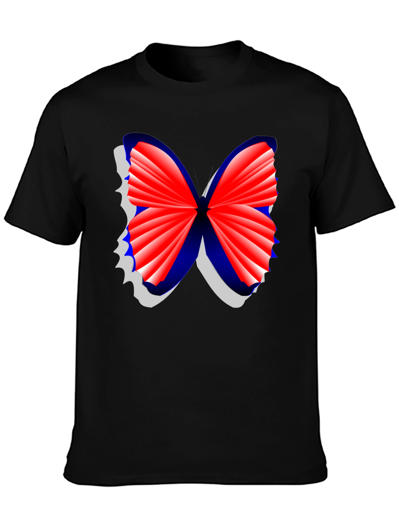 Butterfly Graphic Tee - Stylish Mens Black T-Shirt