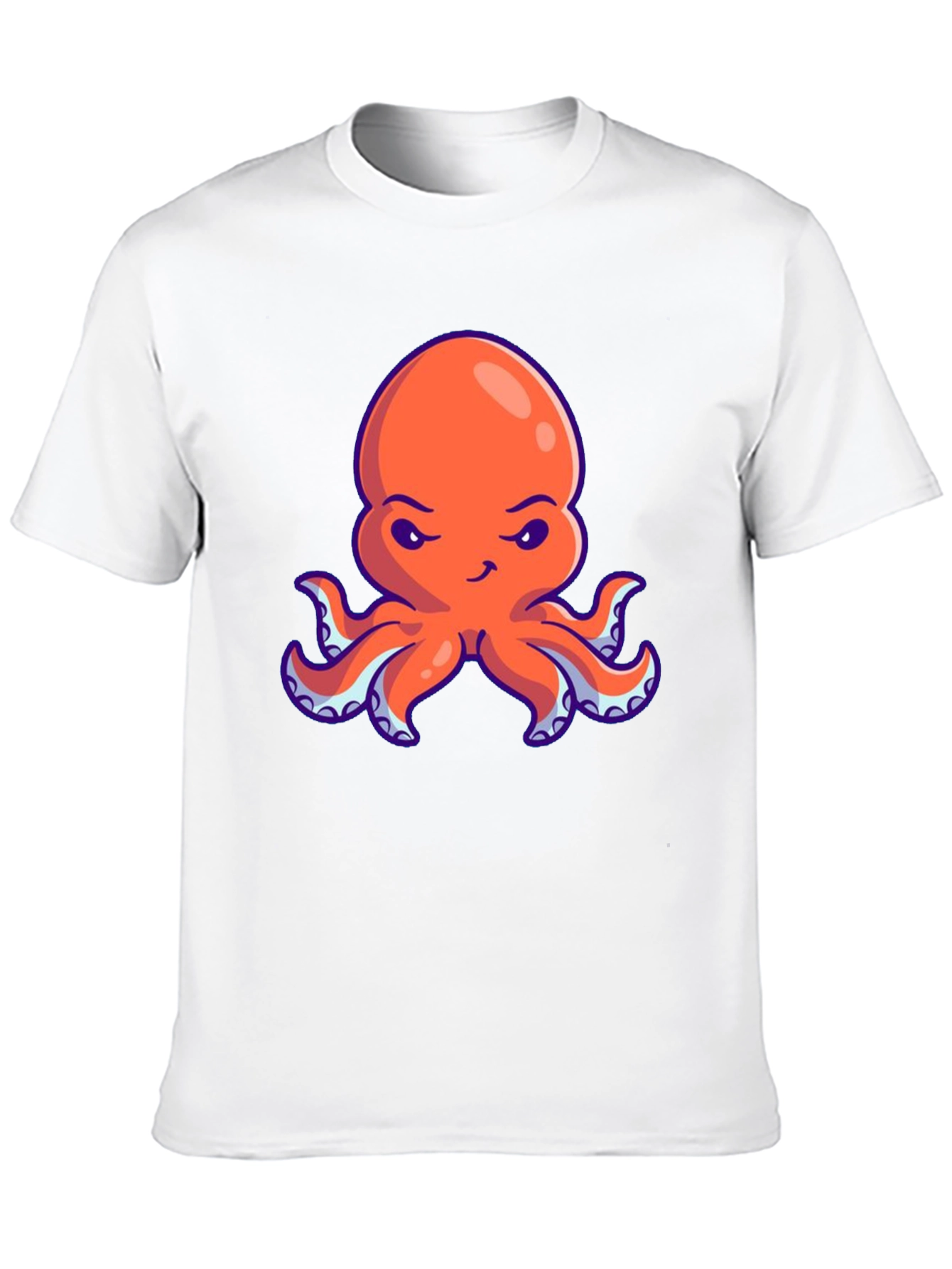 Orange Octopus Graphic Tee - Unique Design