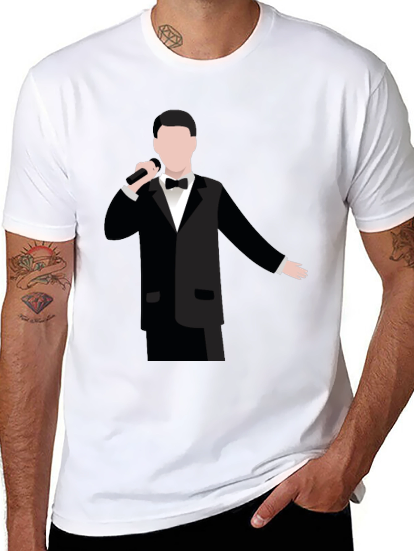 Singer Silhouette Graphic Black T-Shirt