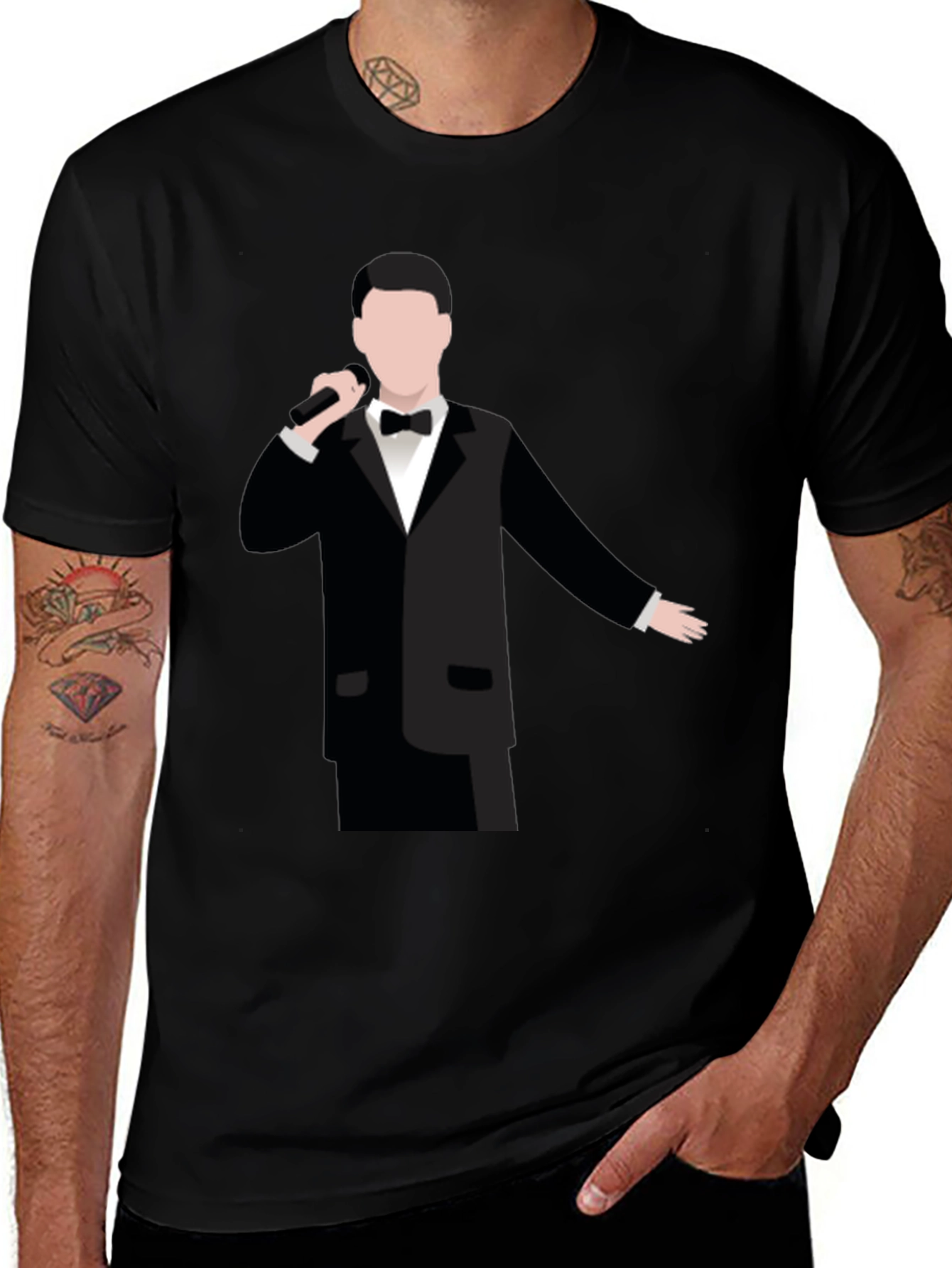 Singer Silhouette Graphic Black T-Shirt
