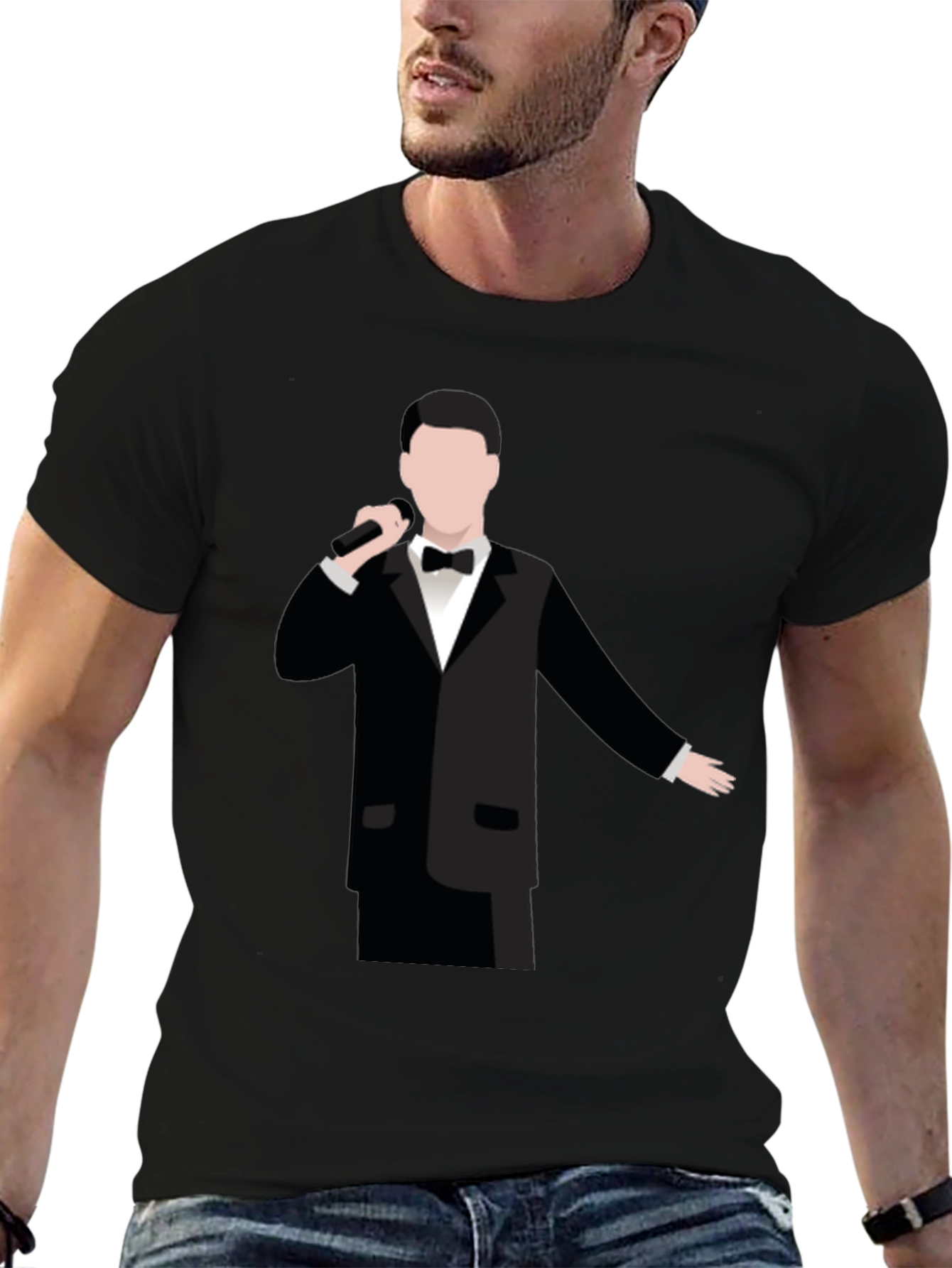Singer Silhouette Graphic Black T-Shirt