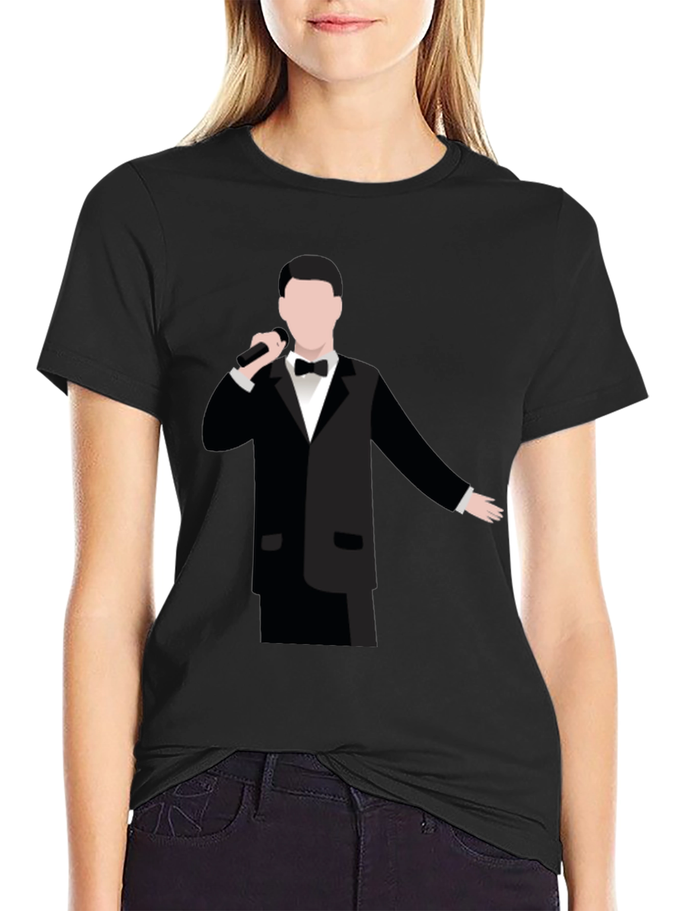 Singer Silhouette Graphic Black T-Shirt