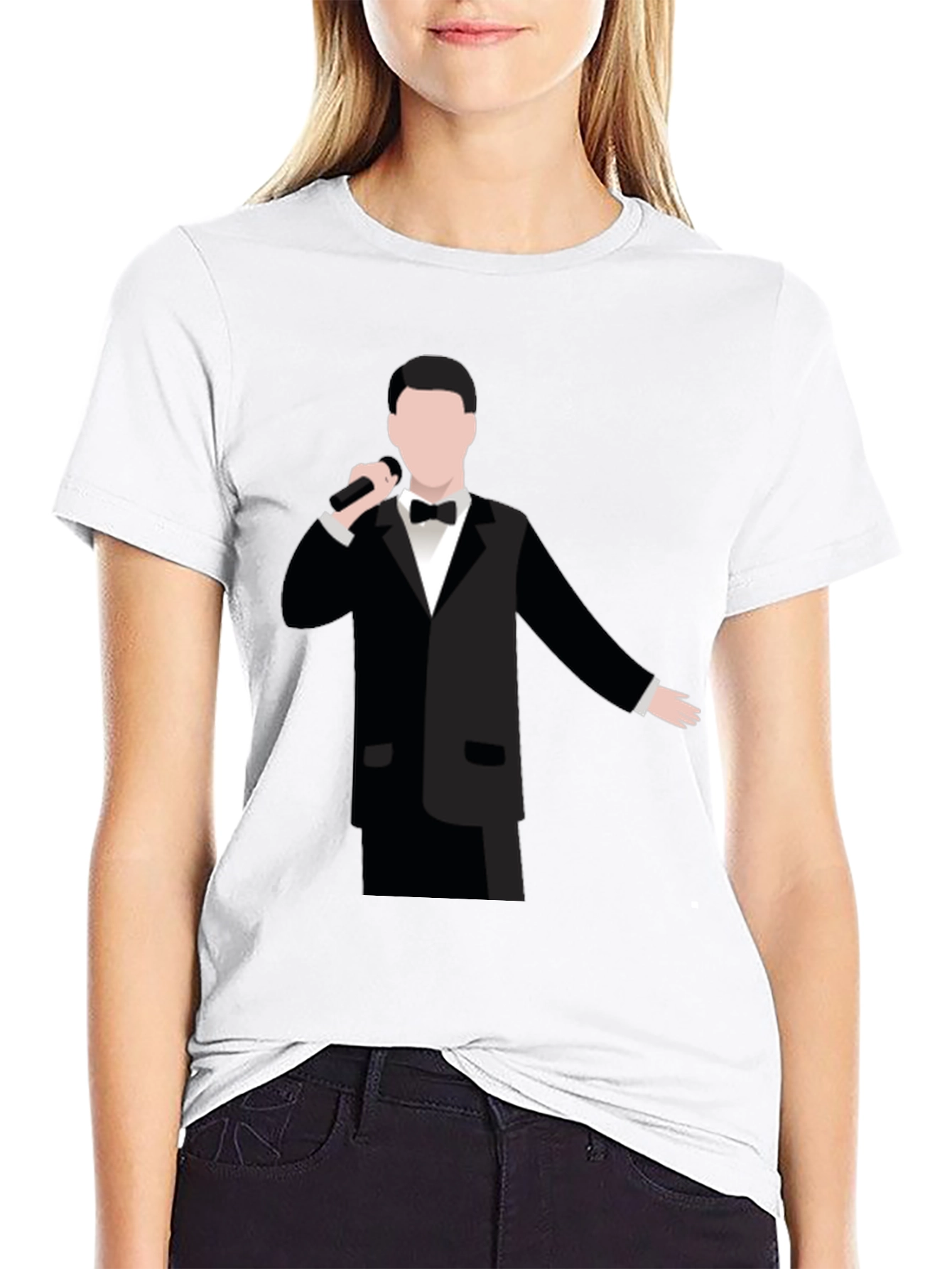 Singer Silhouette Graphic Black T-Shirt
