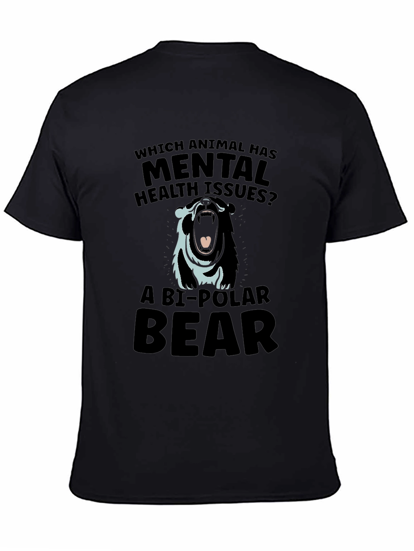 Bi-Polar Bear Graphic T-Shirt - Mental Health Humor