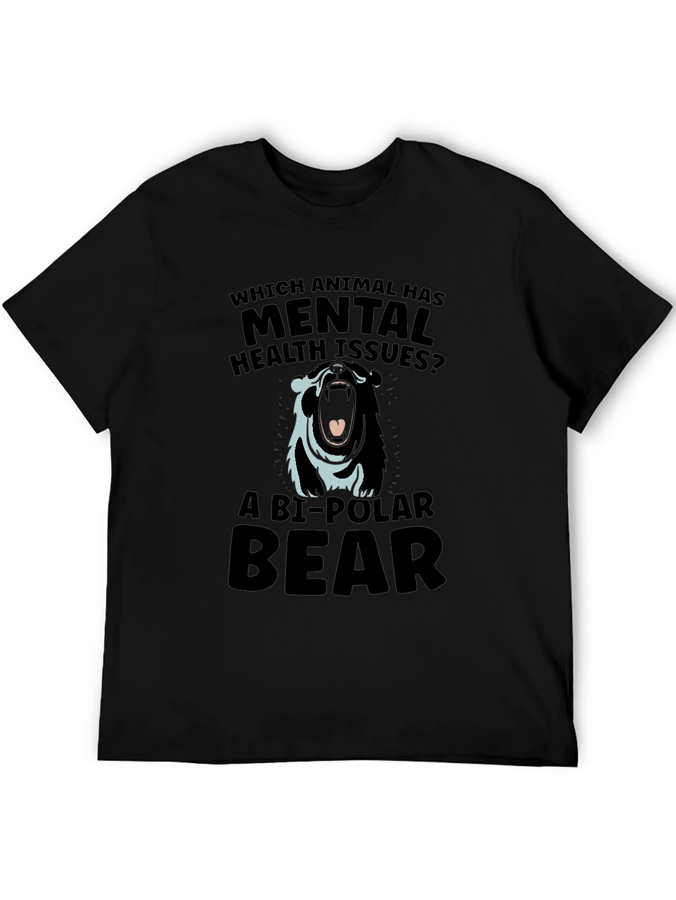 Bi-Polar Bear Graphic T-Shirt - Mental Health Humor