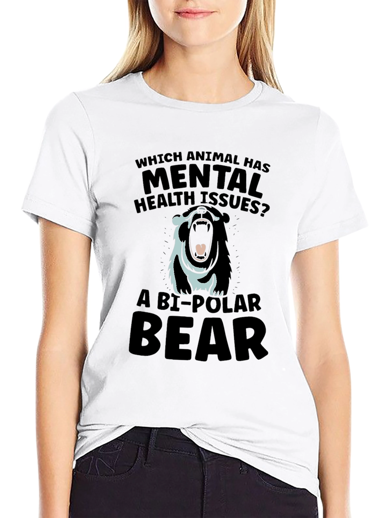 Bi-Polar Bear Graphic T-Shirt - Mental Health Humor