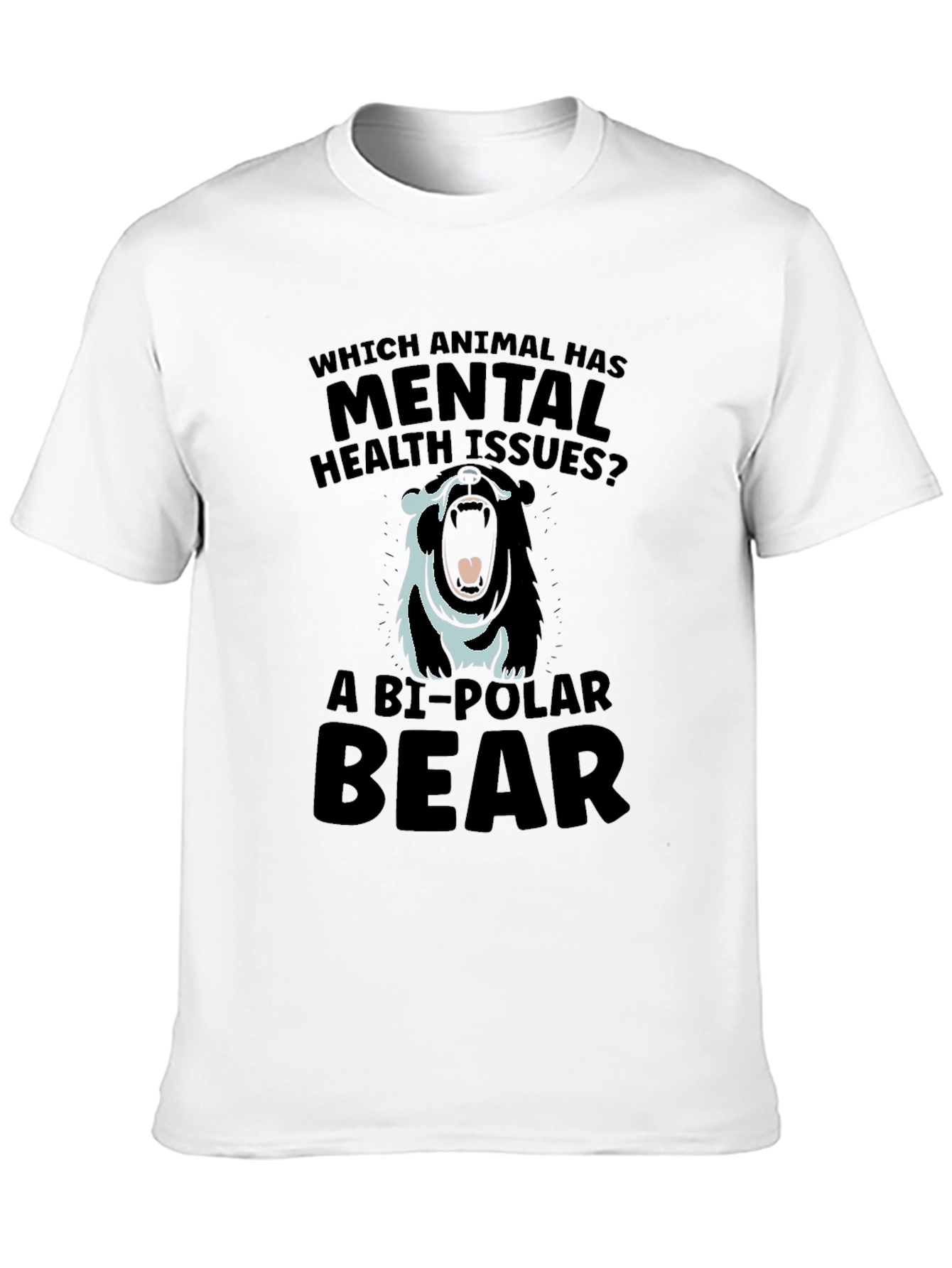 Bi-Polar Bear Graphic T-Shirt - Mental Health Humor