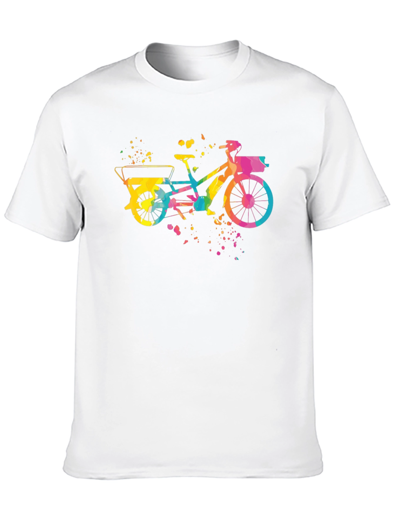 Colorful Bicycle Graphic T-Shirt