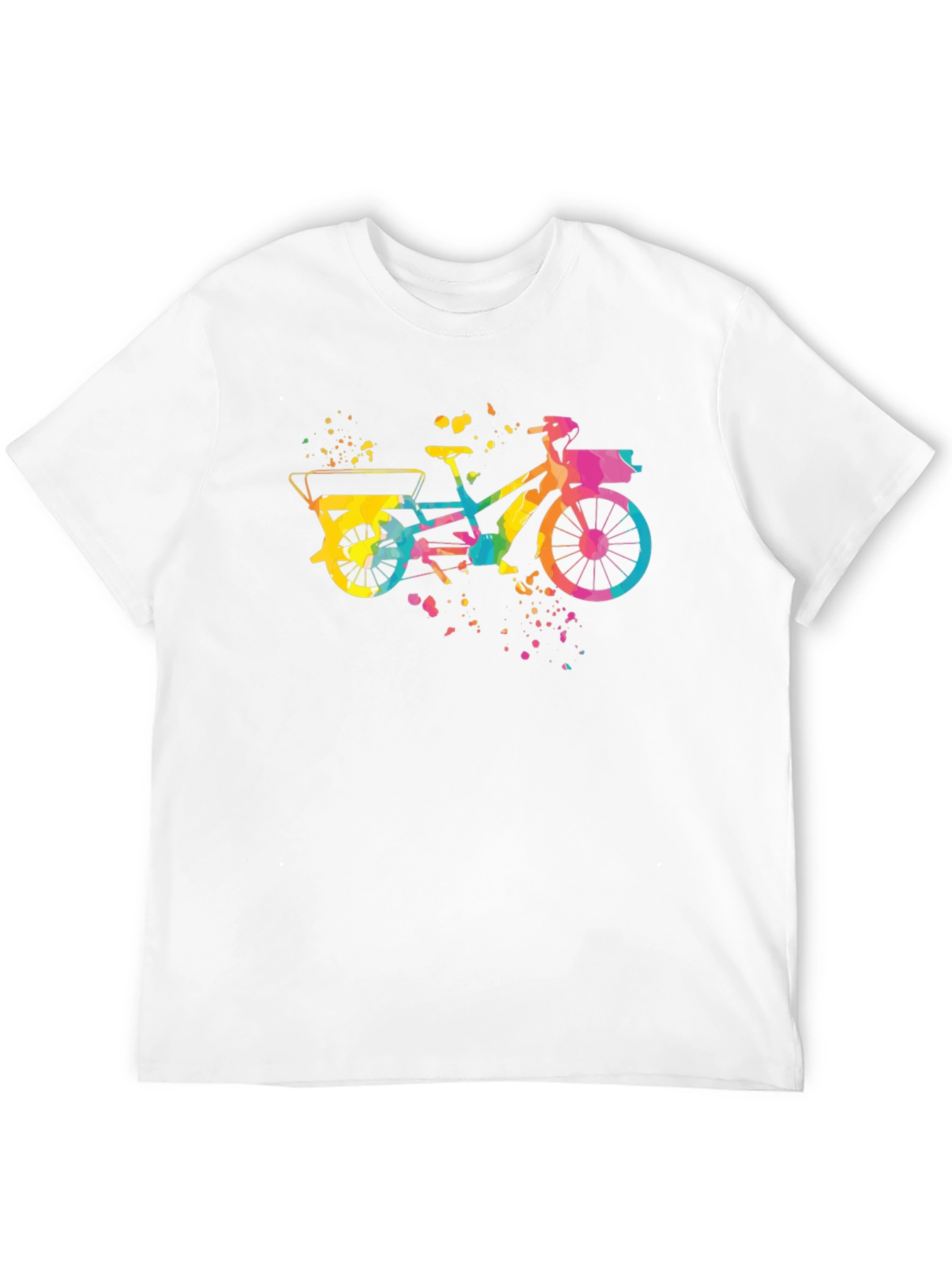 Colorful Bicycle Graphic T-Shirt