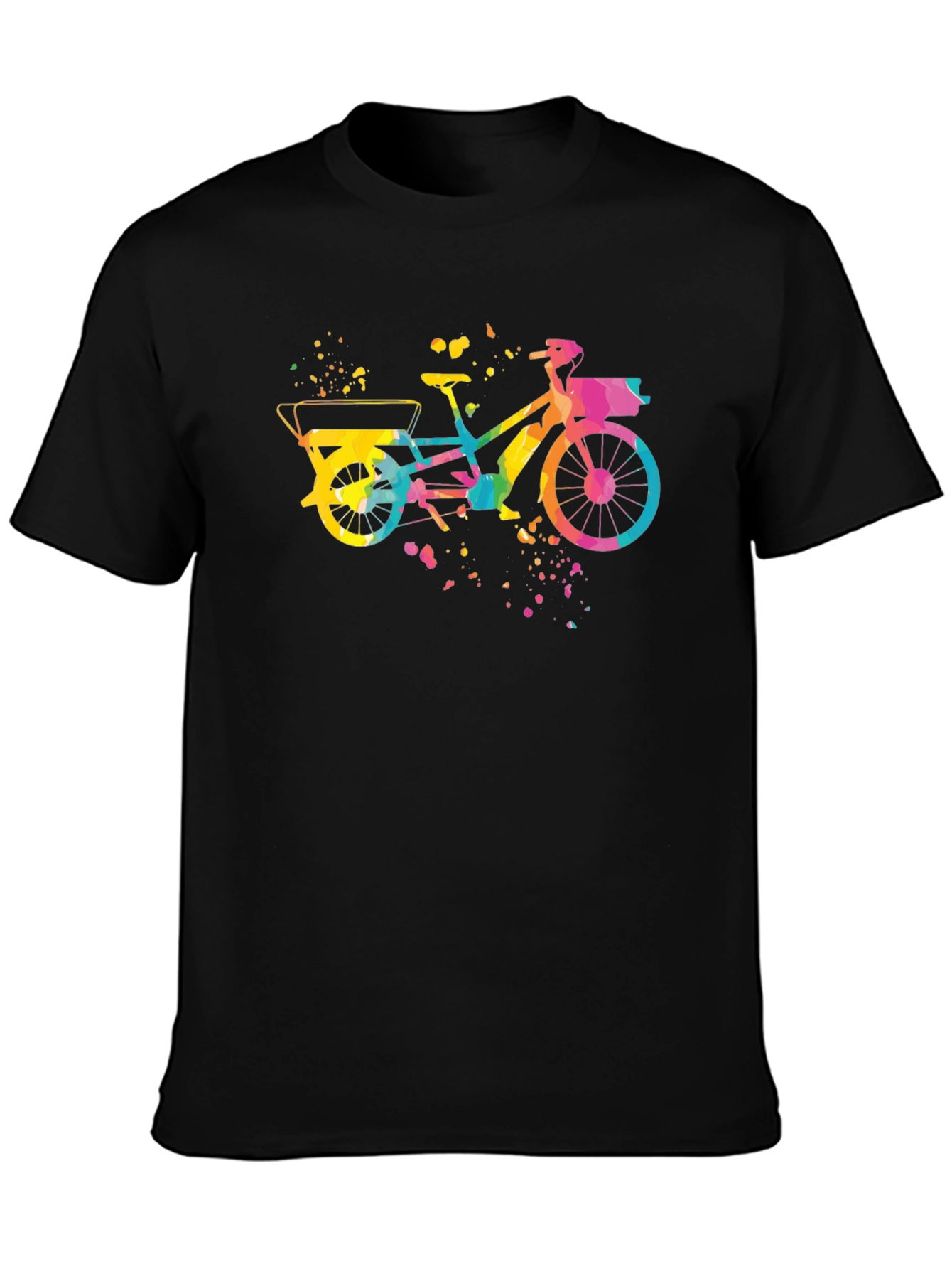 Colorful Bicycle Graphic T-Shirt